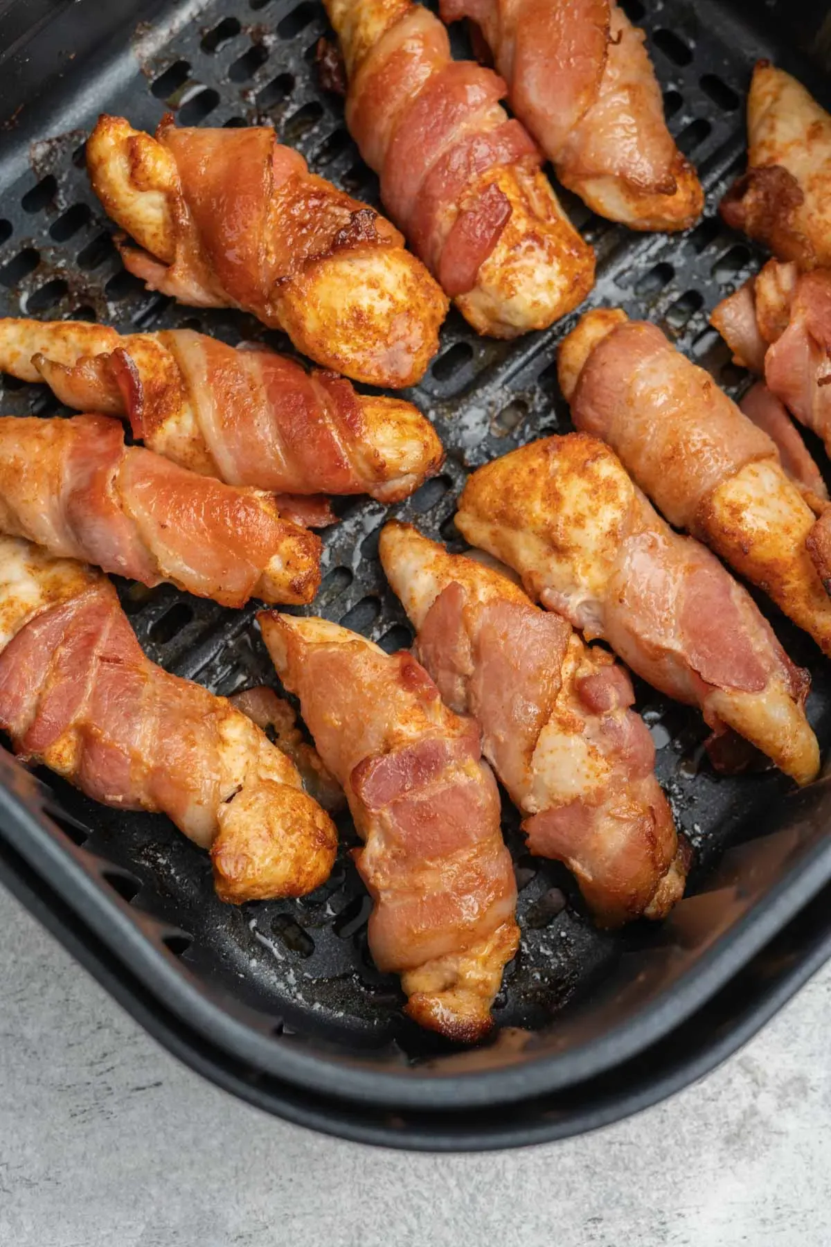 Air Fryer Bacon Wrapped Chicken Tenders