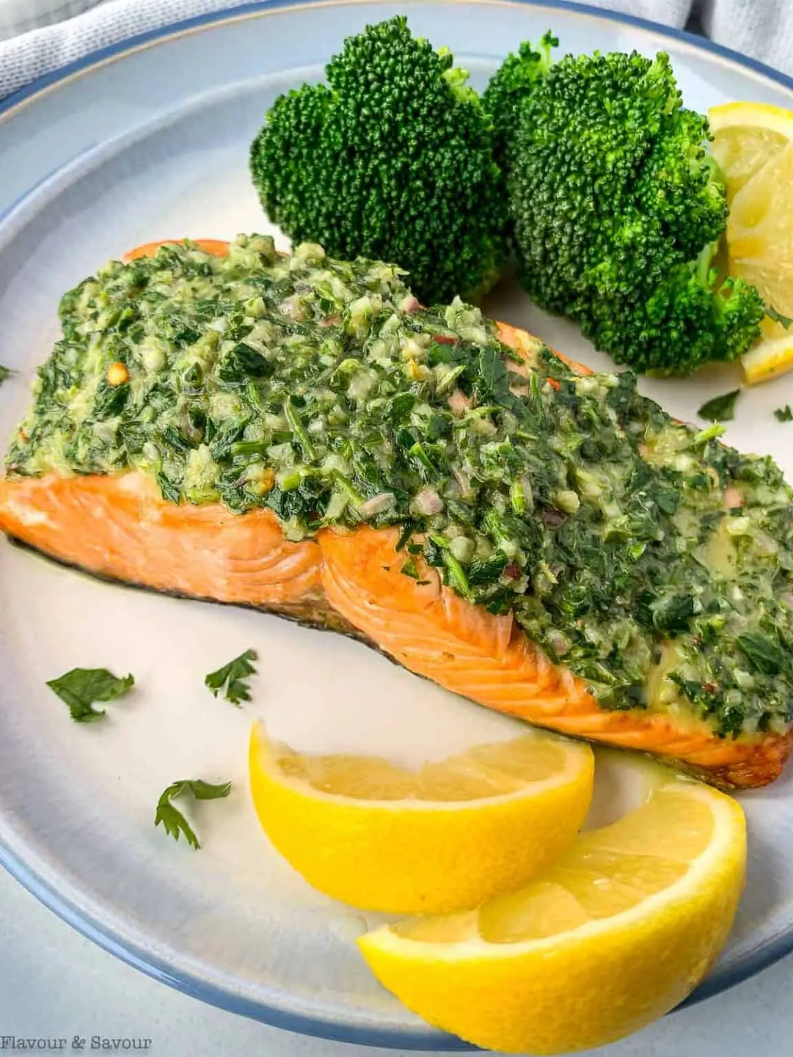 Air Fryer Chimichurri Salmon