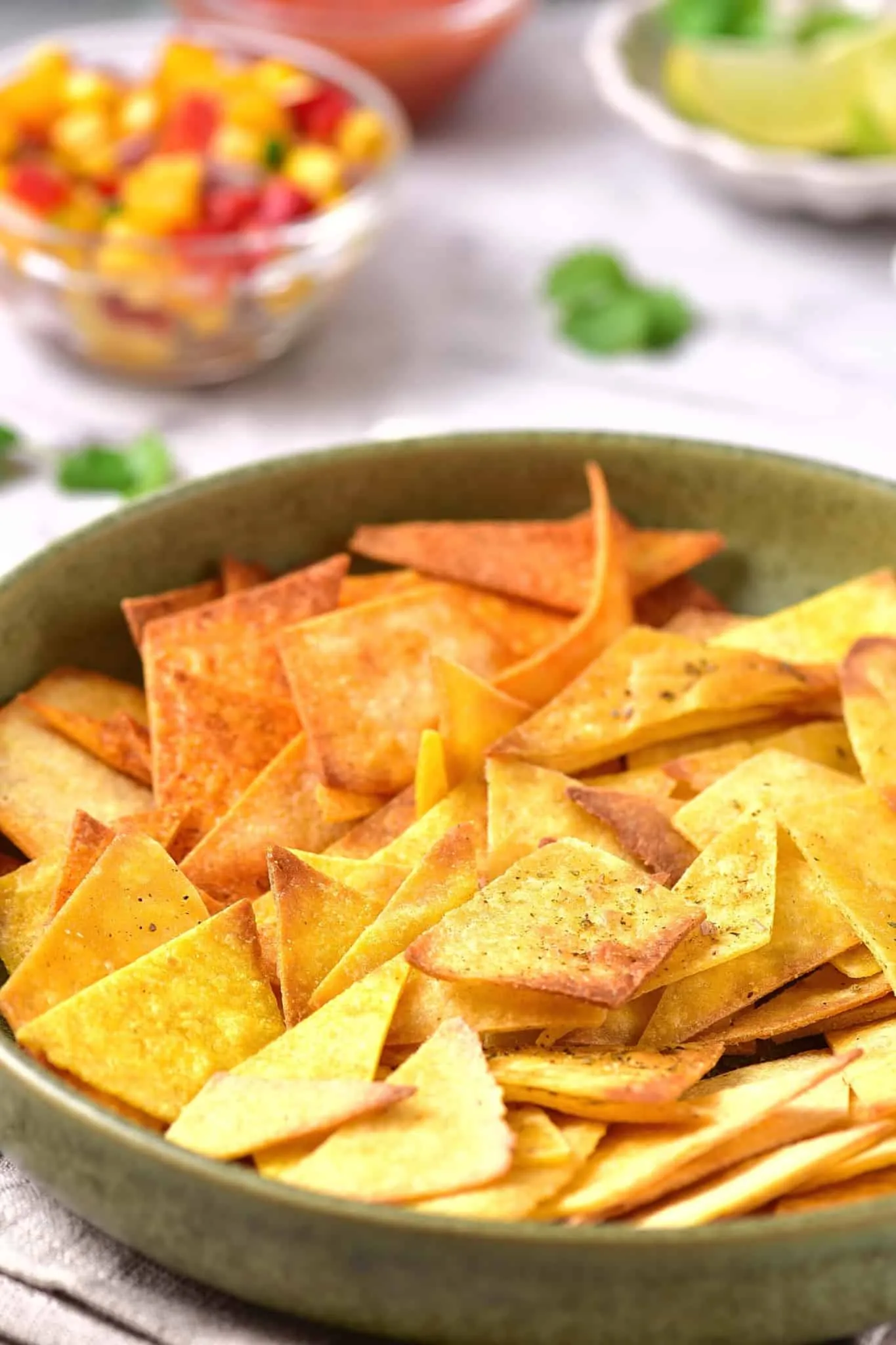 Air Fryer Corn Tortilla Chips