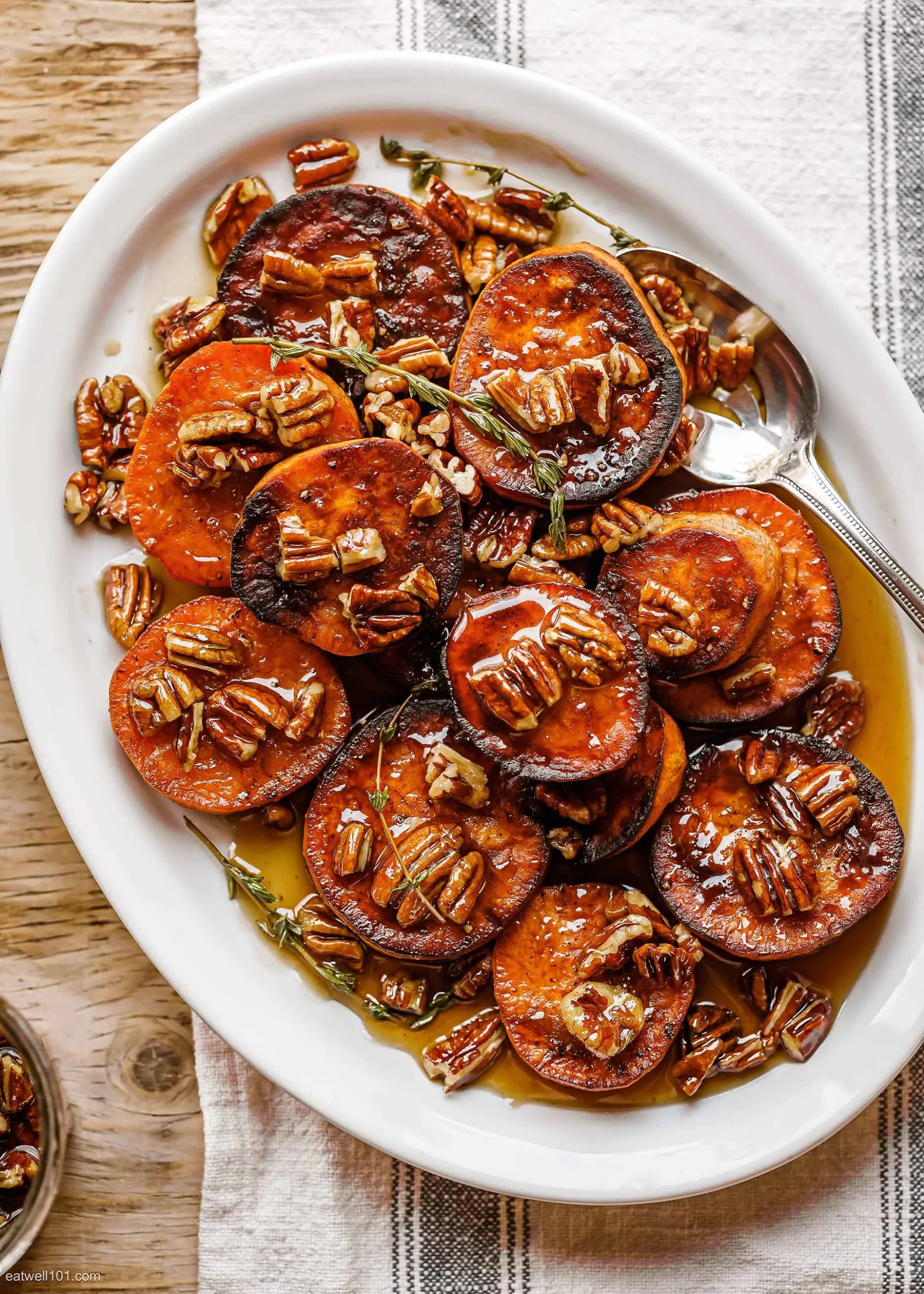 Air Fryer Maple Pecan Sweet Potatoes
