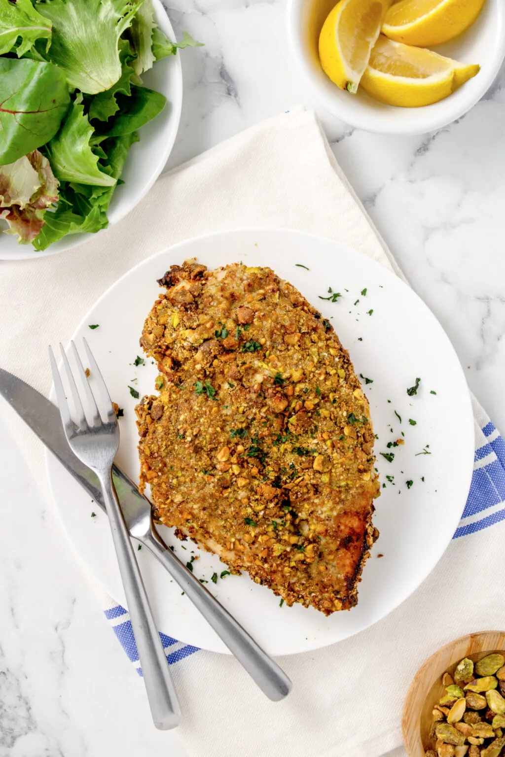 Air Fryer Pistachio Crusted Chicken