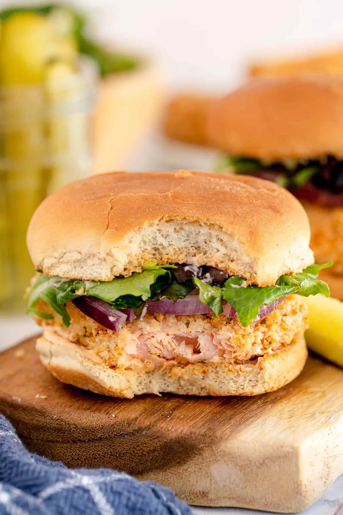 Air Fryer Salmon Sandwich