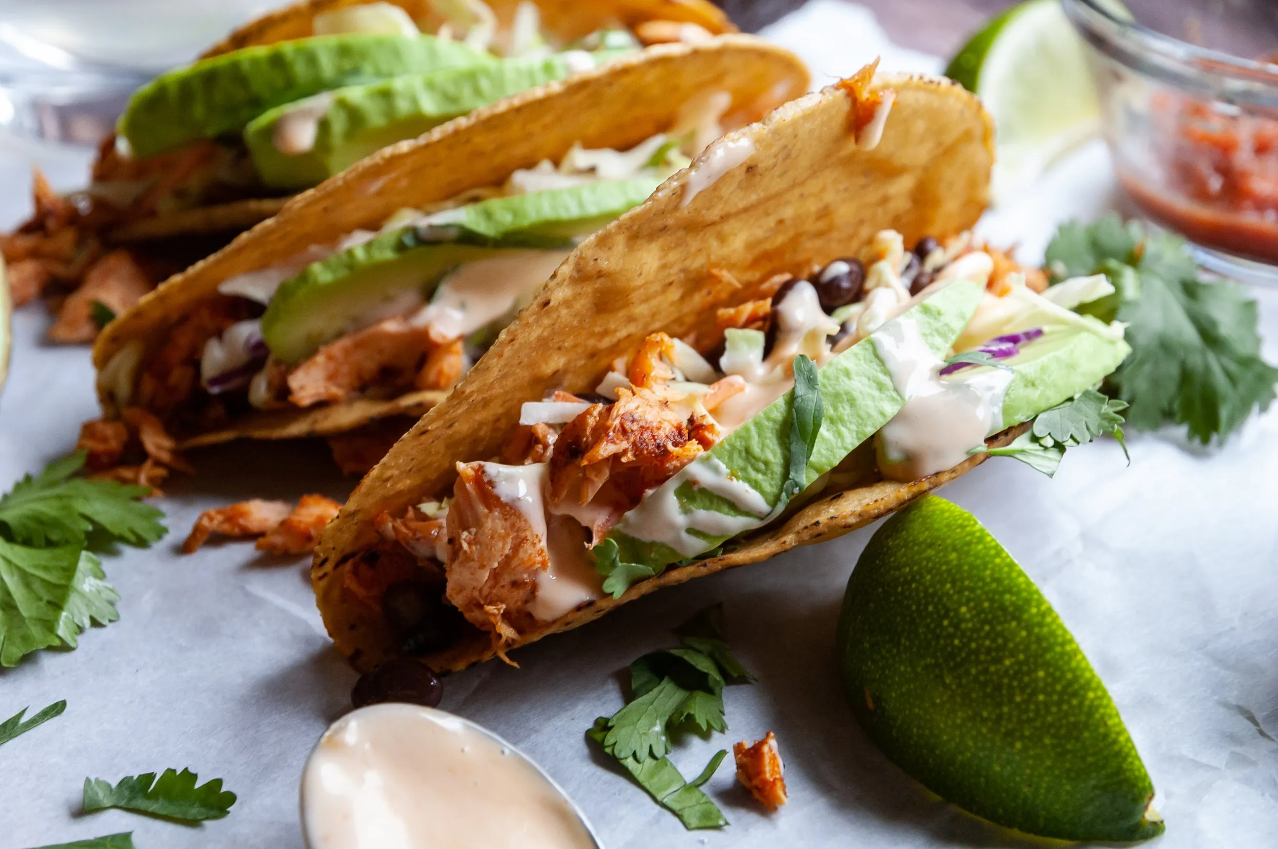 Air Fryer Salmon Tacos