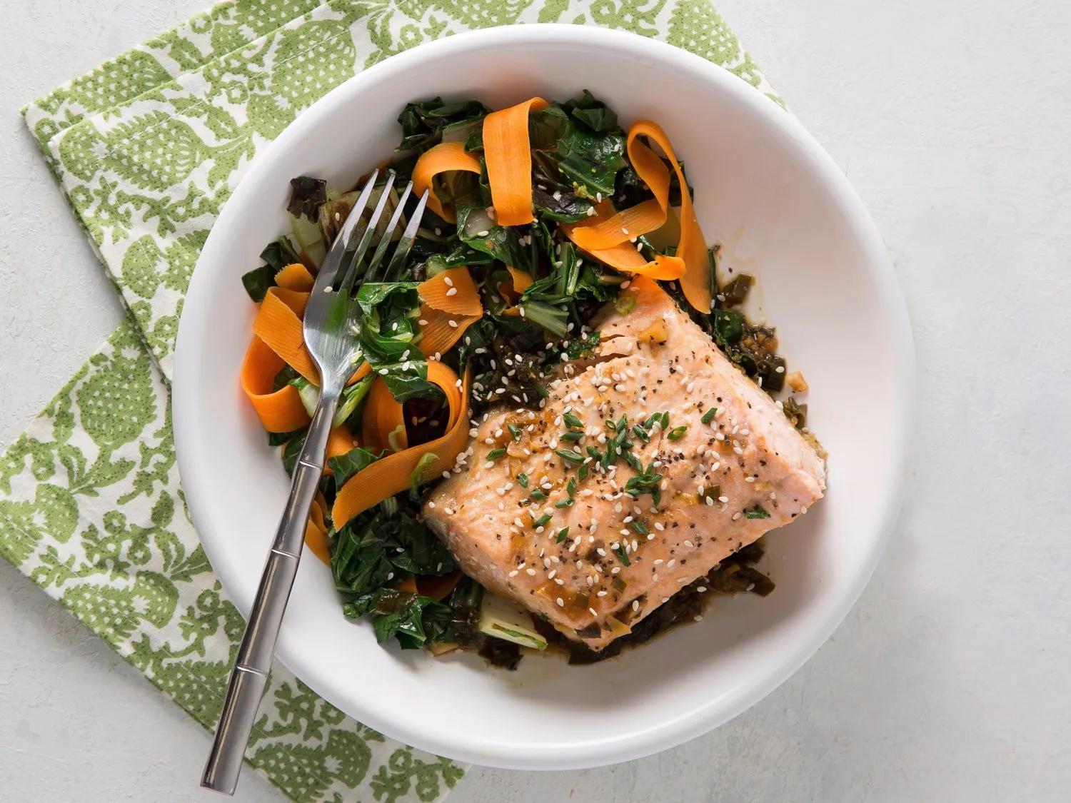 Alaska Salmon Poached in Soy Sauce with Garlic and Ginger