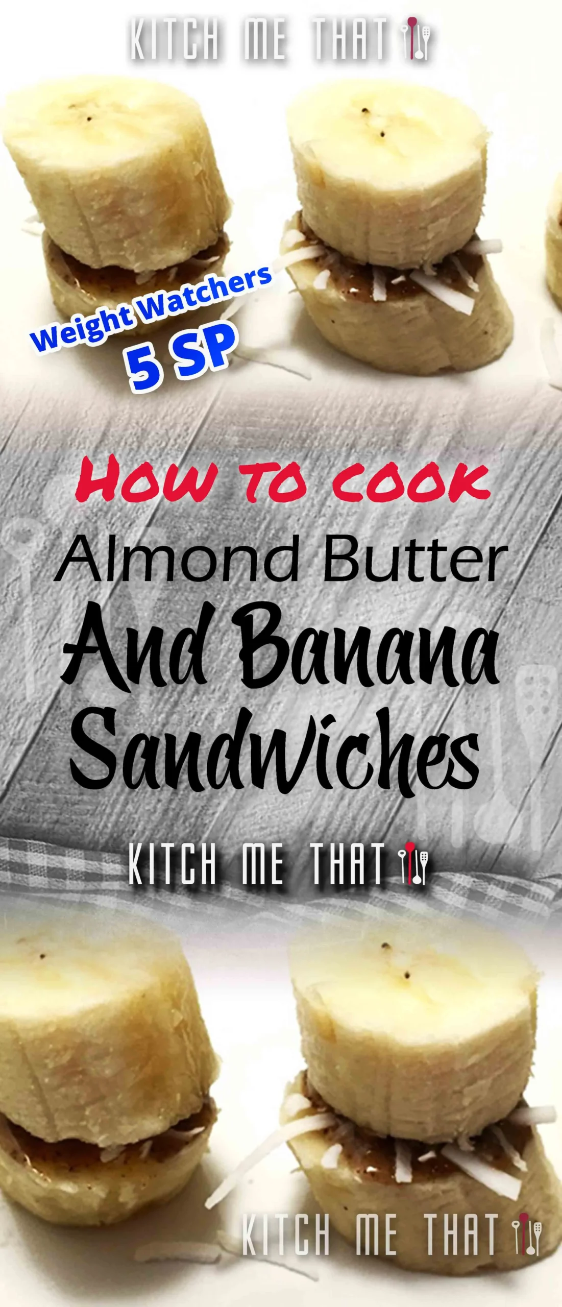 Almond Butter and Banana Sandwiches