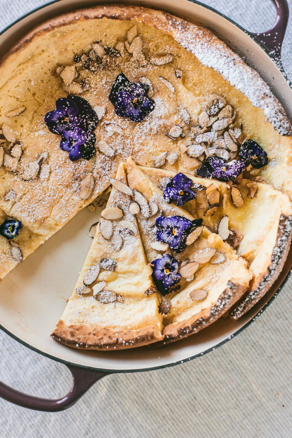 Almond Dutch Baby with Ricotta and Jam