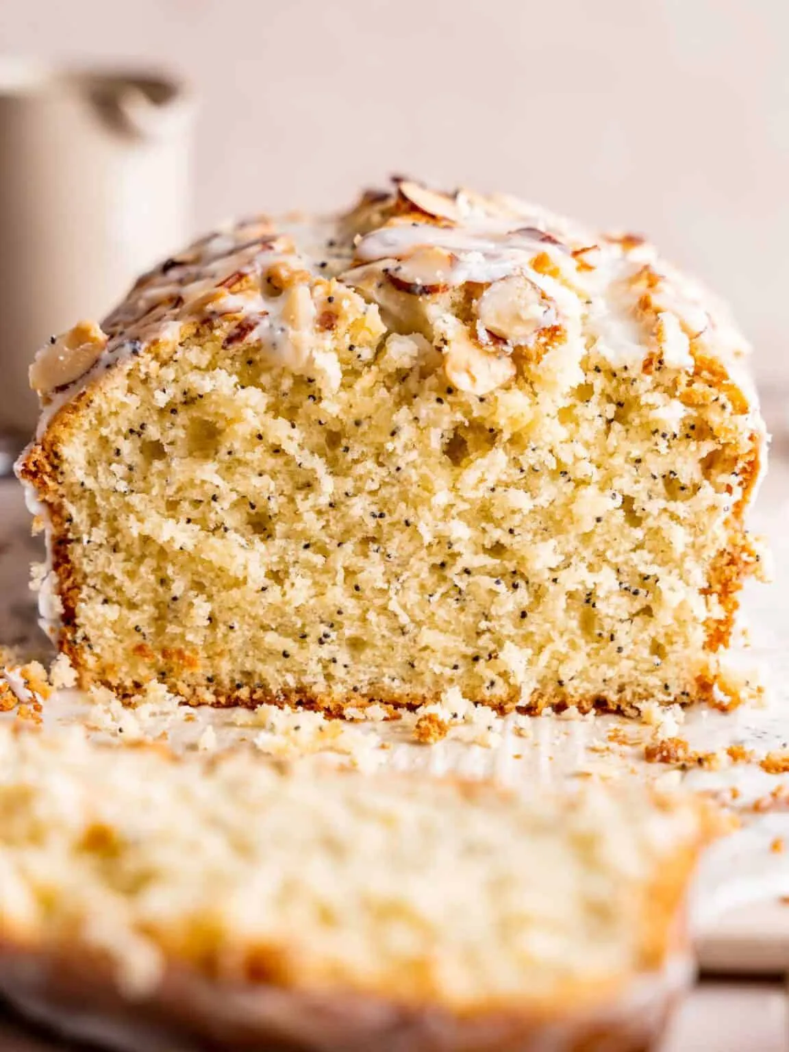 Almond Poppy Seed Cake with Glaze