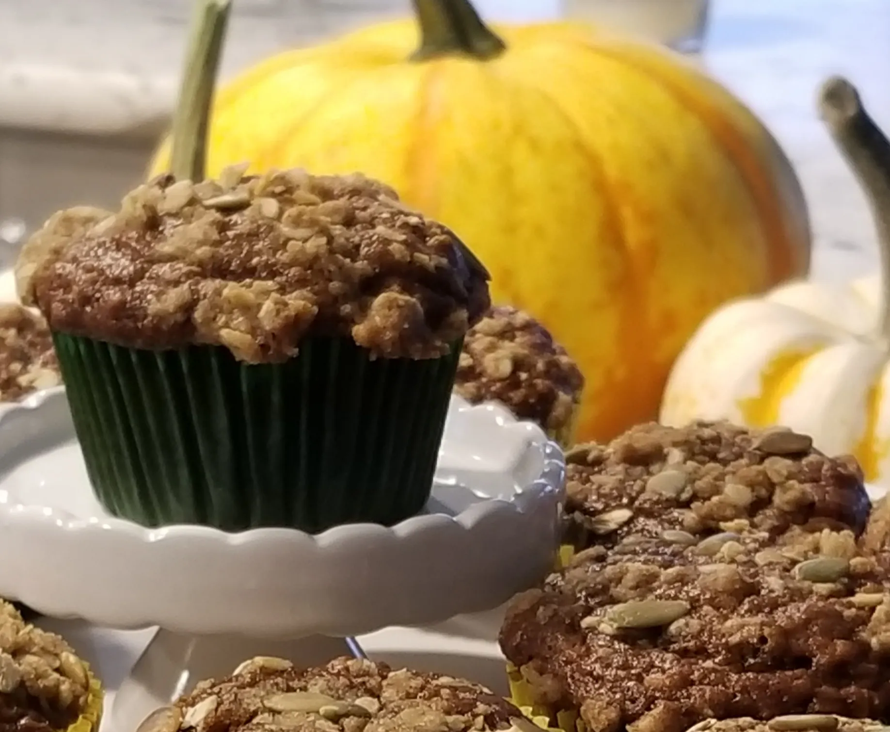 Almond Pumpkin Muffins with Streusel Topping
