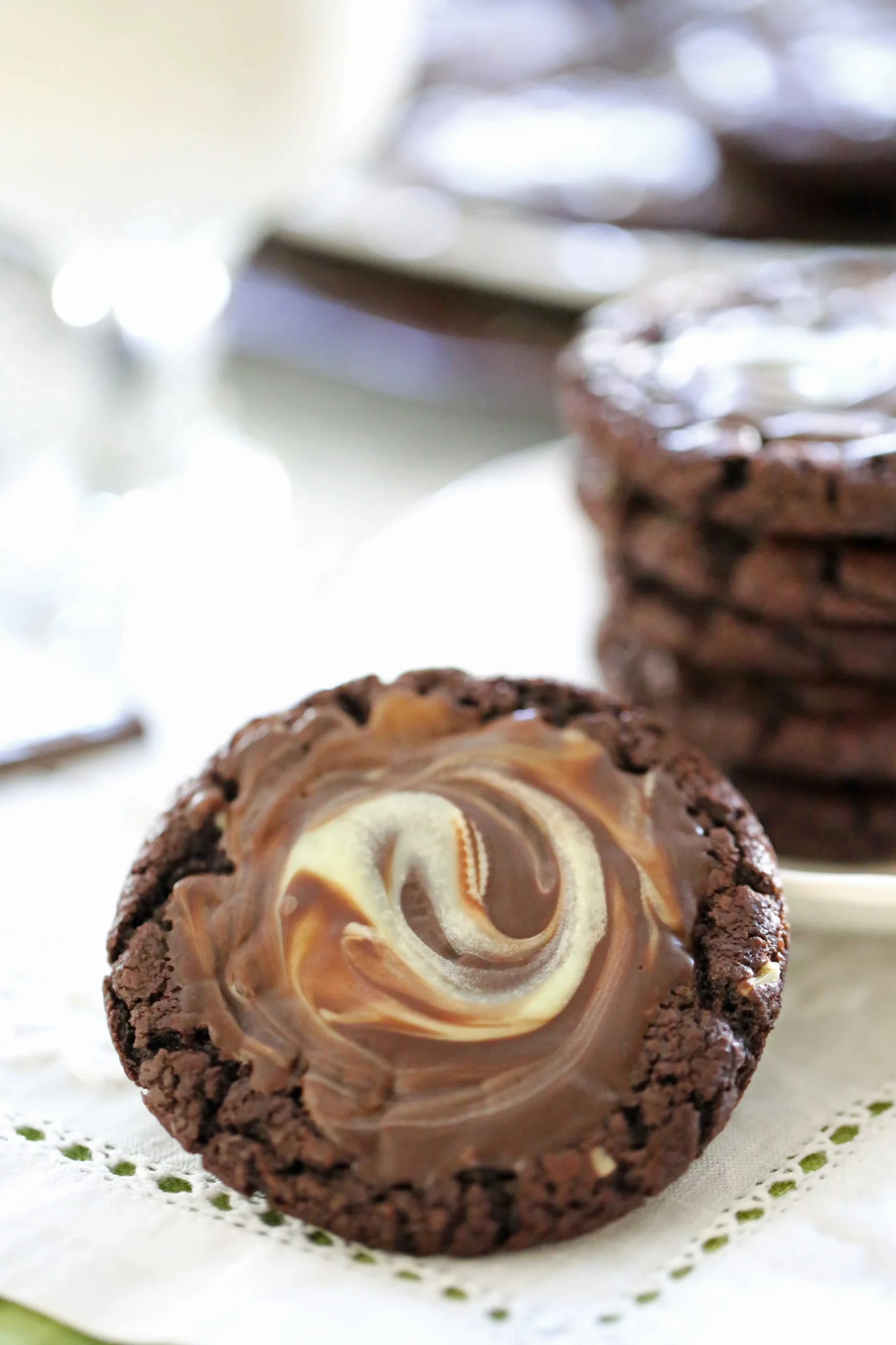 Andes Mint Chocolate Swirl Cookies