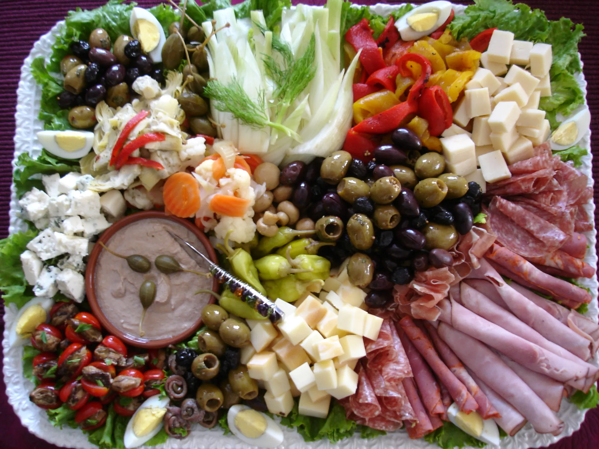 Antipasto Tray with Tuna Mousse Spuma di Tonno