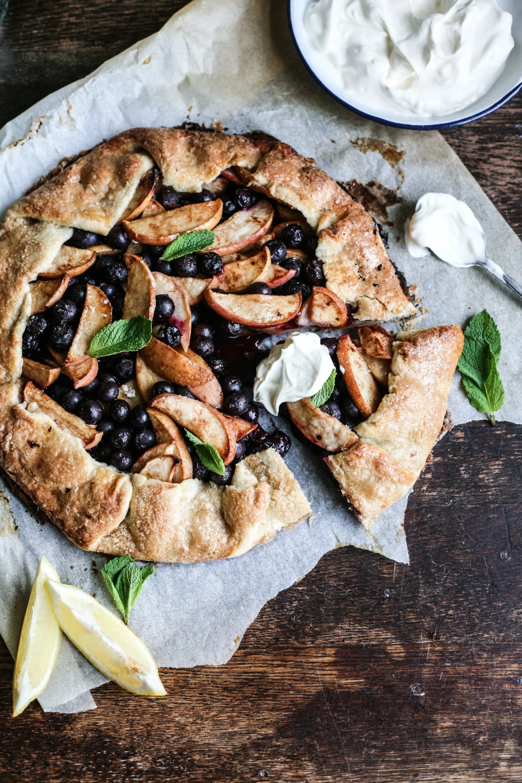 Apple Blueberry Vanilla Galette