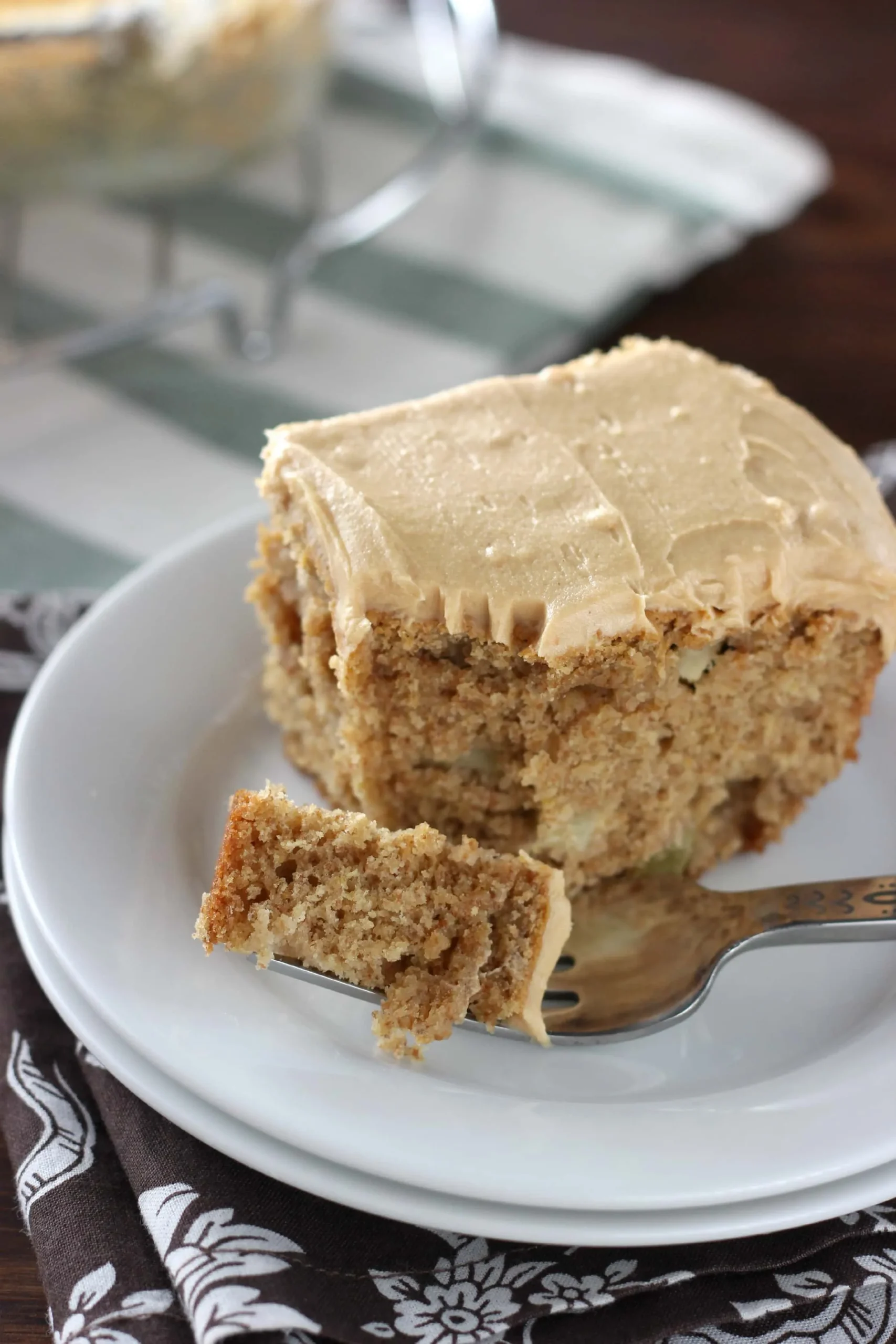 Apple Butter Bundt Cake with Peanut Butter Icing