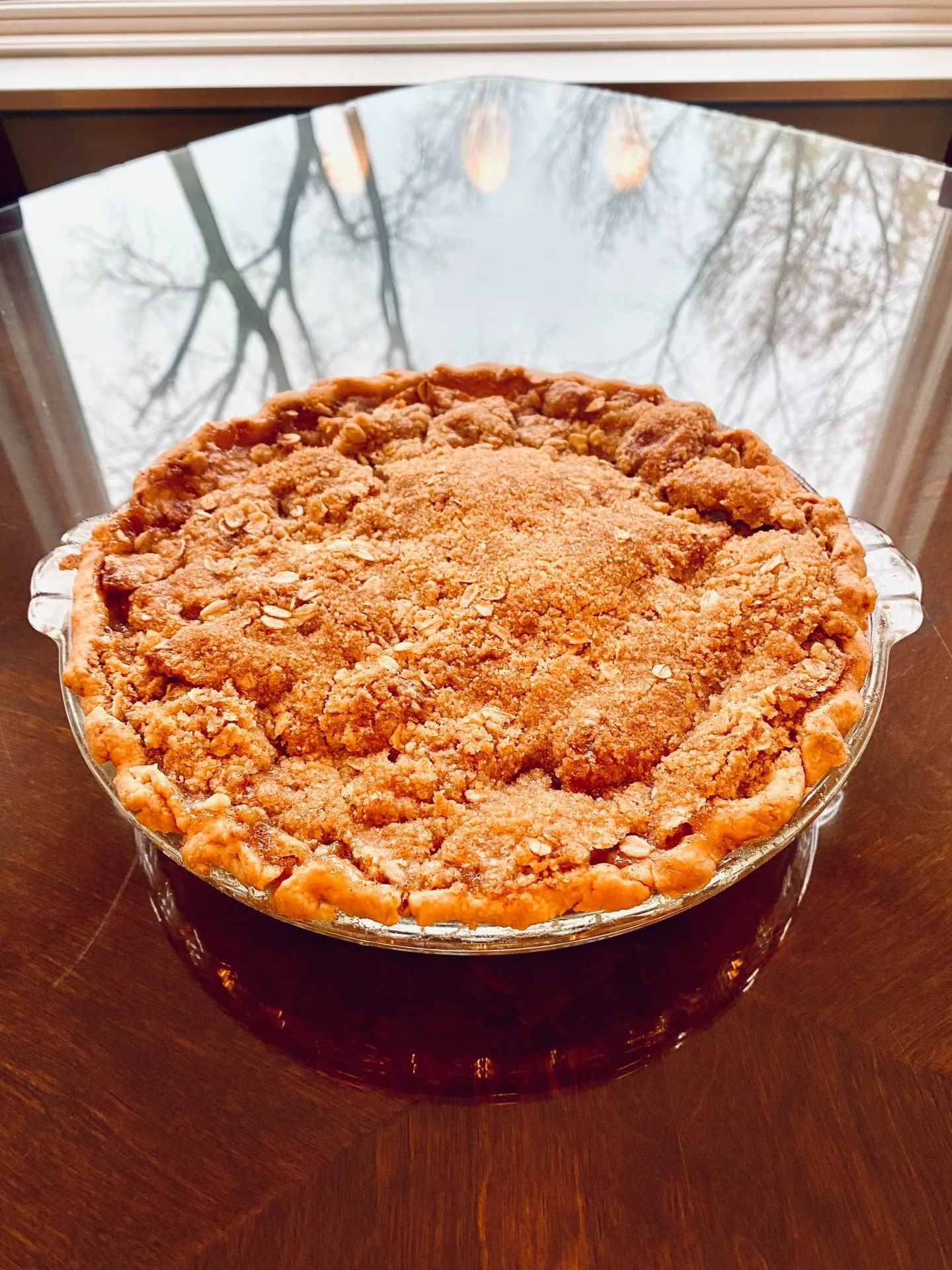 Apple Crisp with Salted Caramel Almond Topping