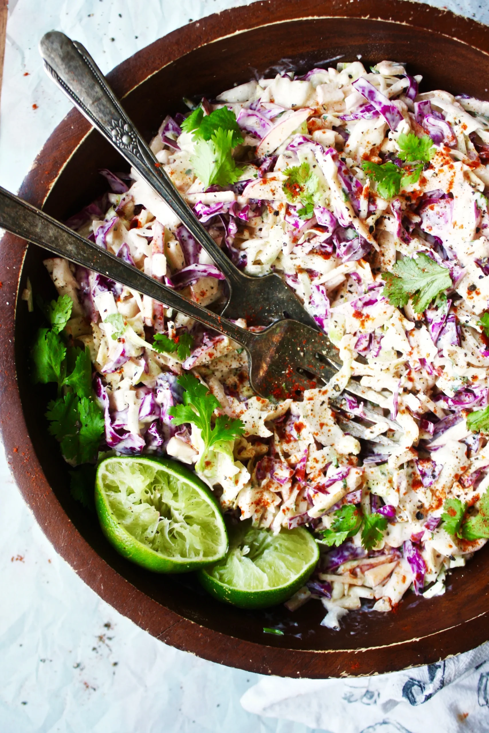 Apple Lime Peanut Slaw