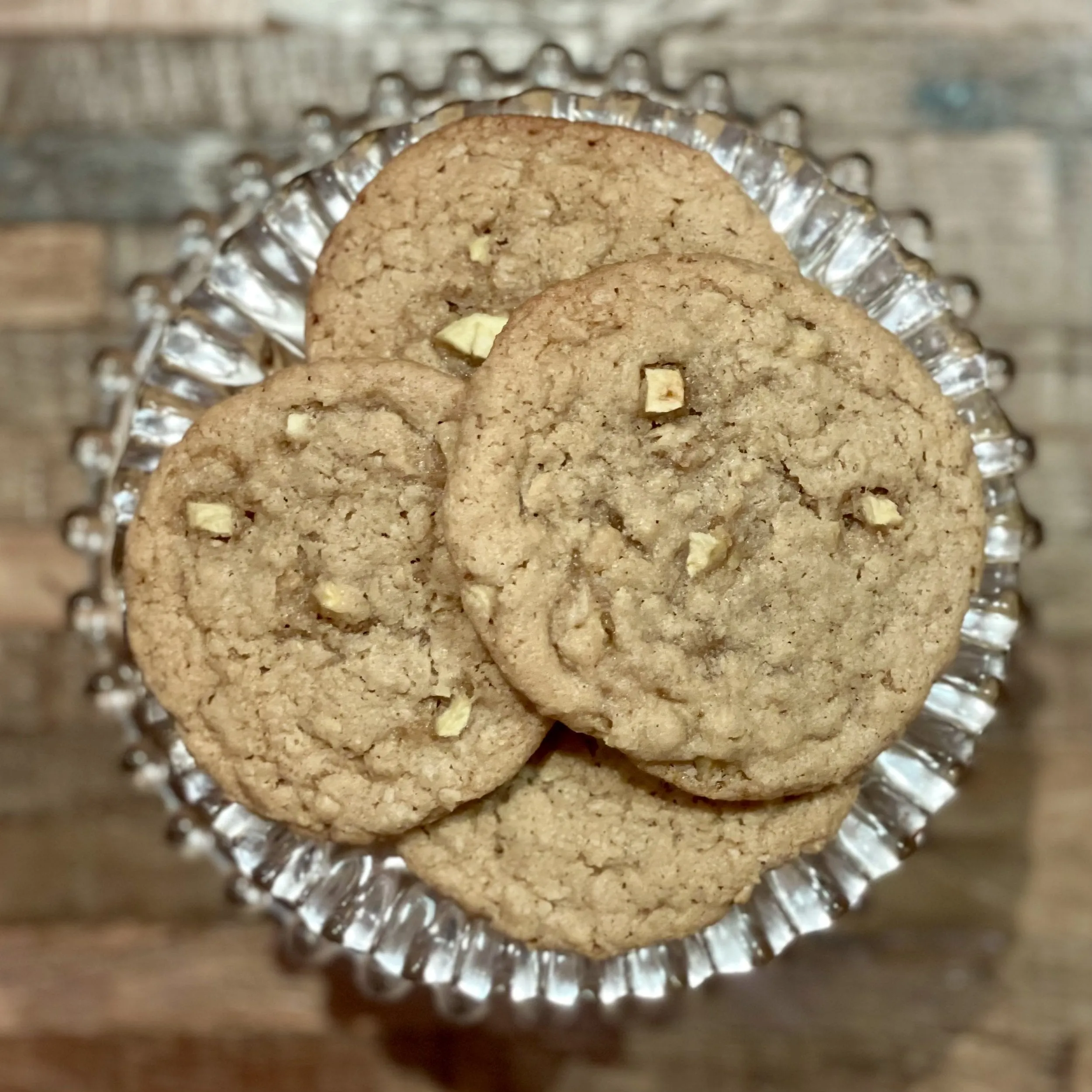 Apple Oat Molasses Skillet Cookie