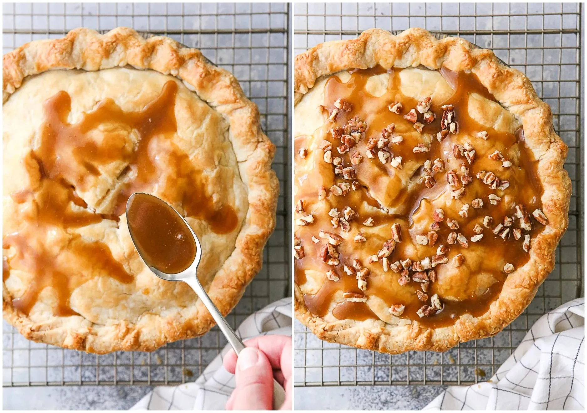 Apple Pear Praline Pie