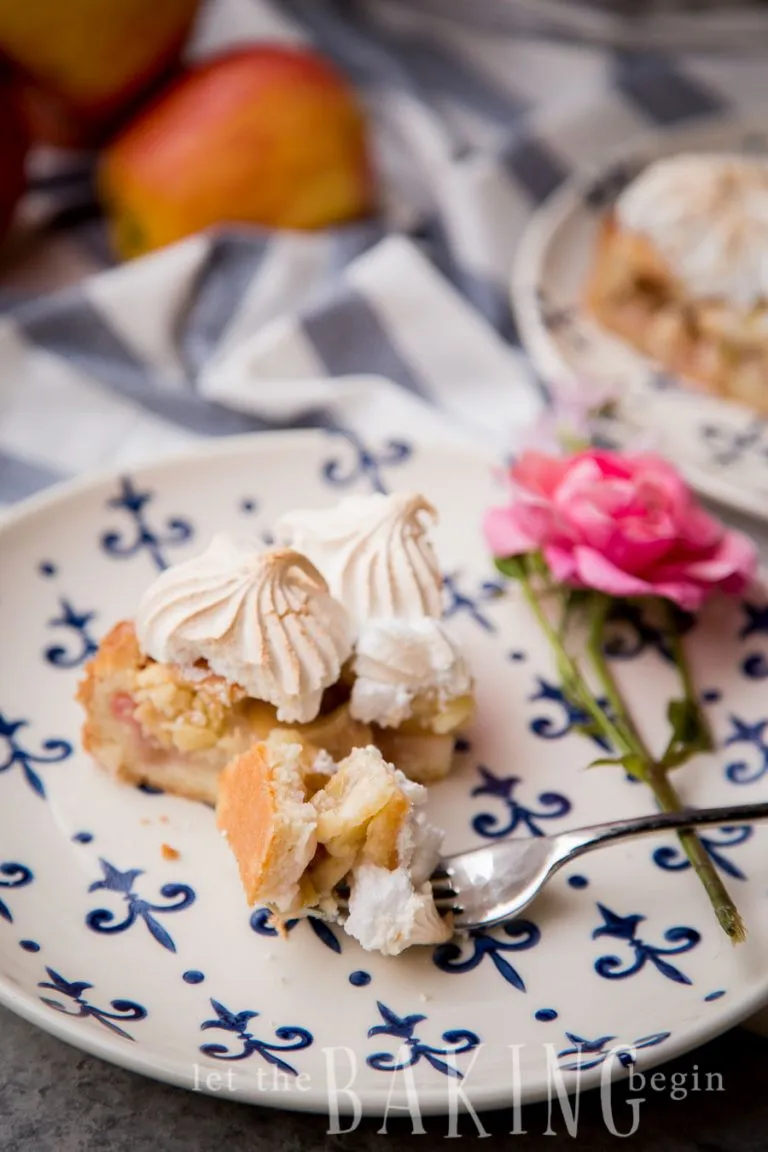Apple Rhubarb Meringue Pirog Russian Pie