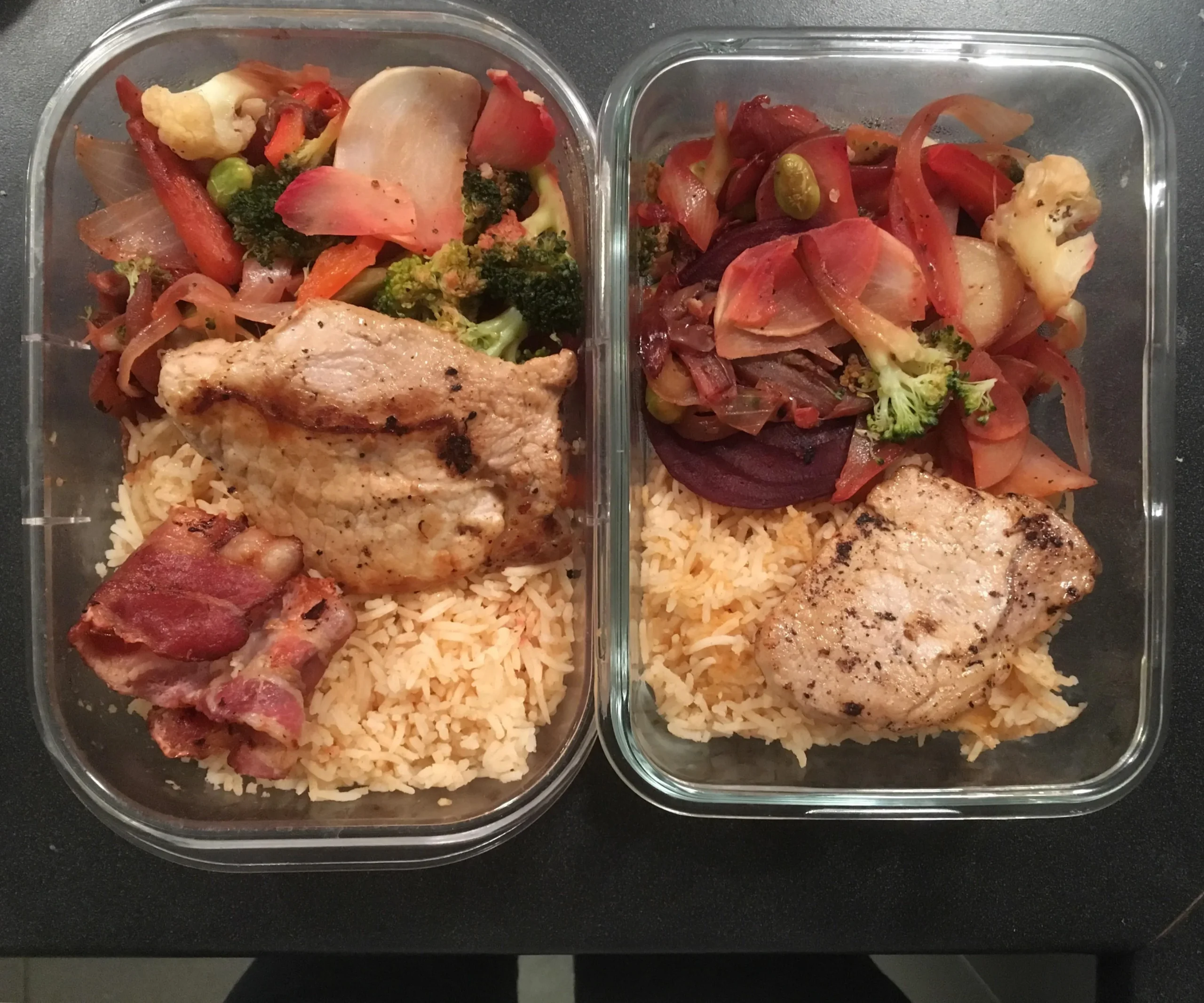 Apple Spice Pork Chop Meal Prep