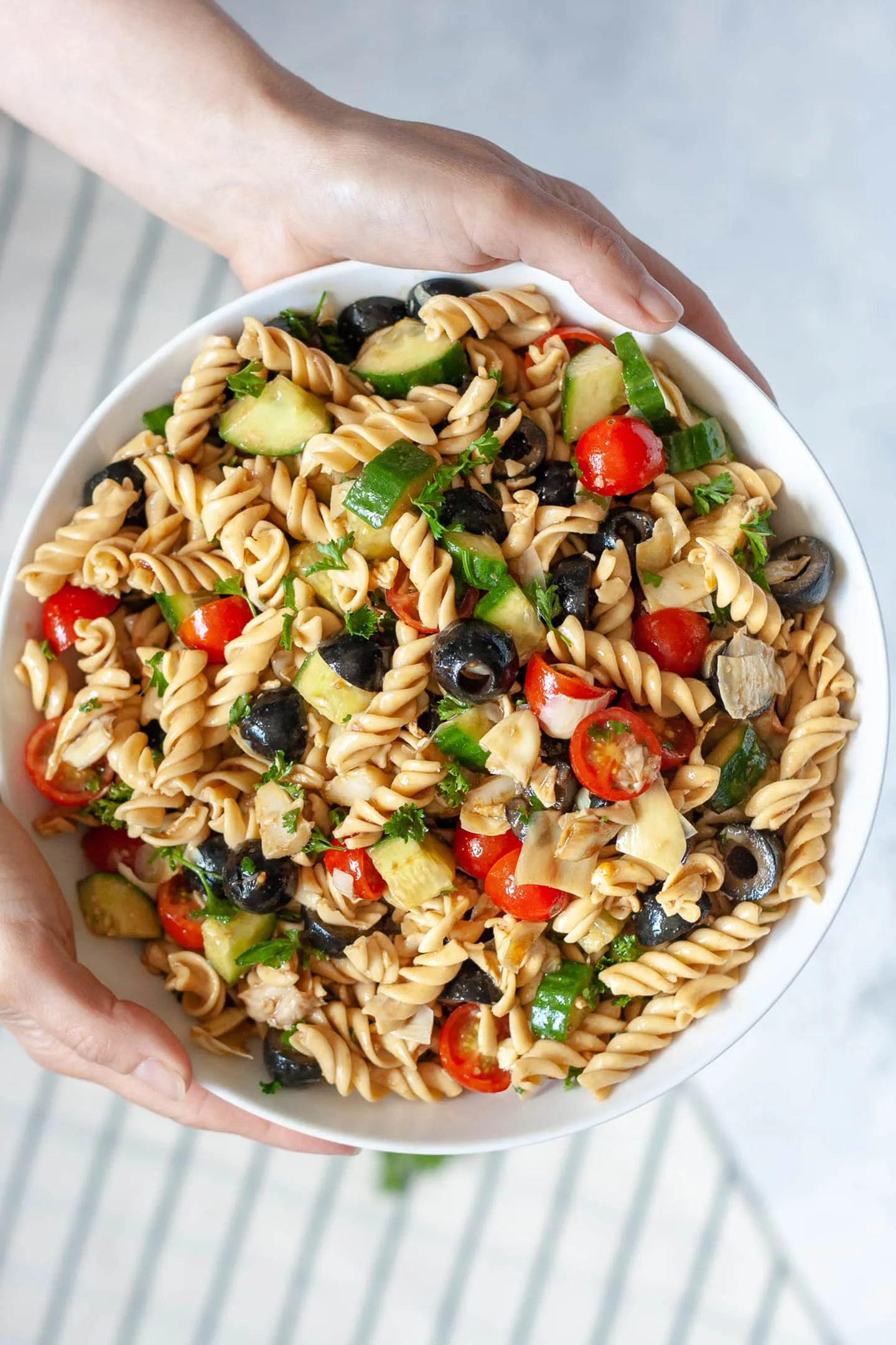 Artichoke and Olive Pasta Salad