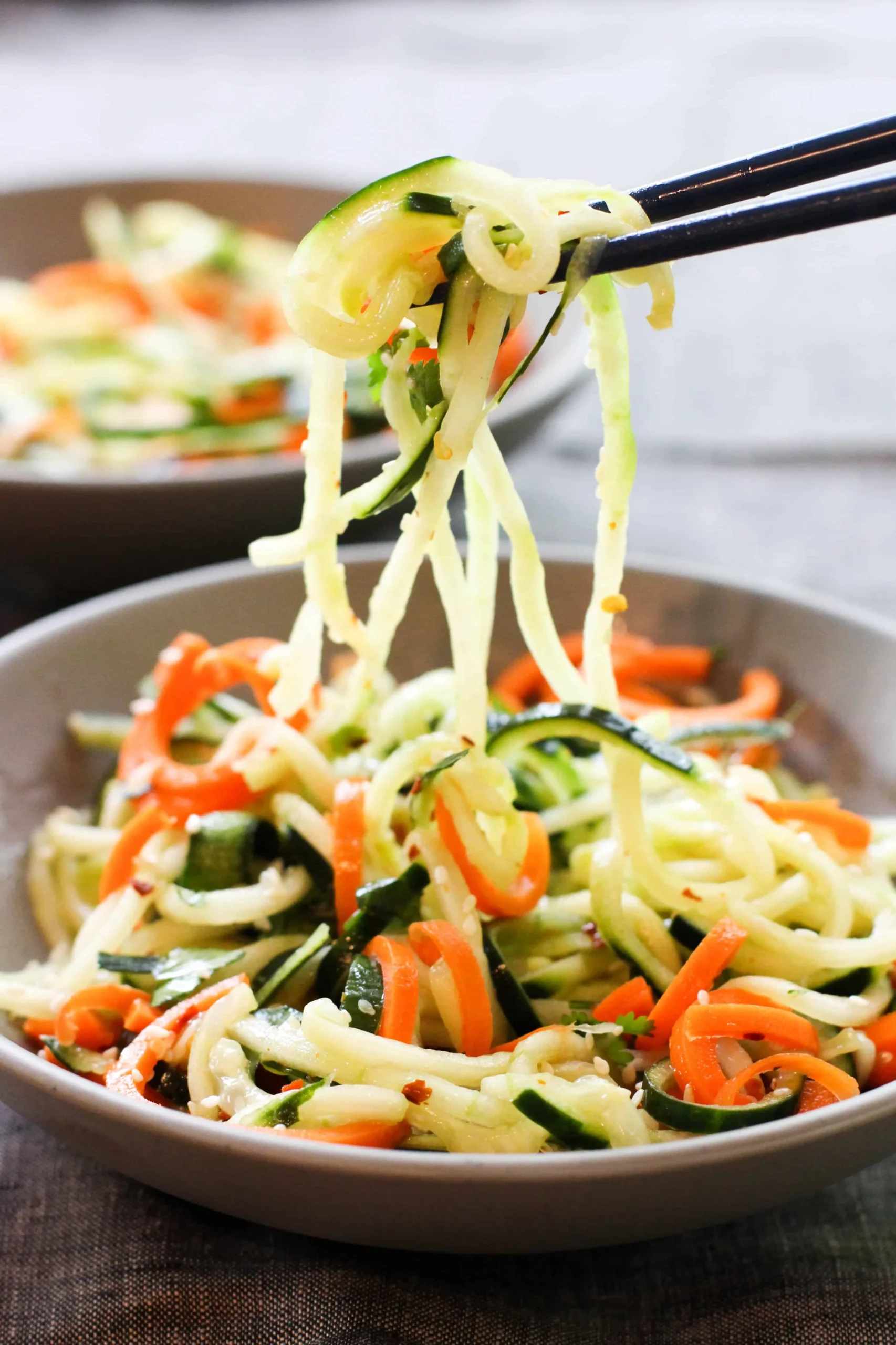 Asian Cucumber Salad with Carrots