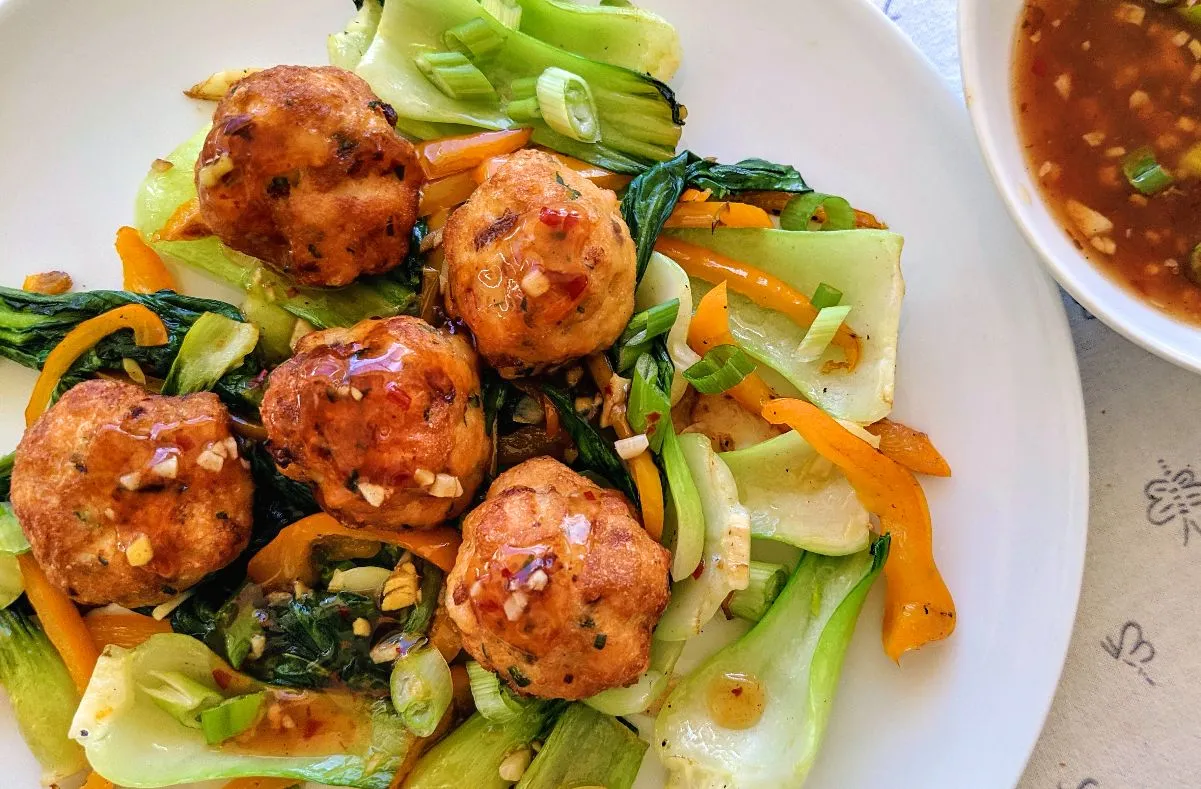 Asian Fish Balls with Quick Sweet Sour Sauce