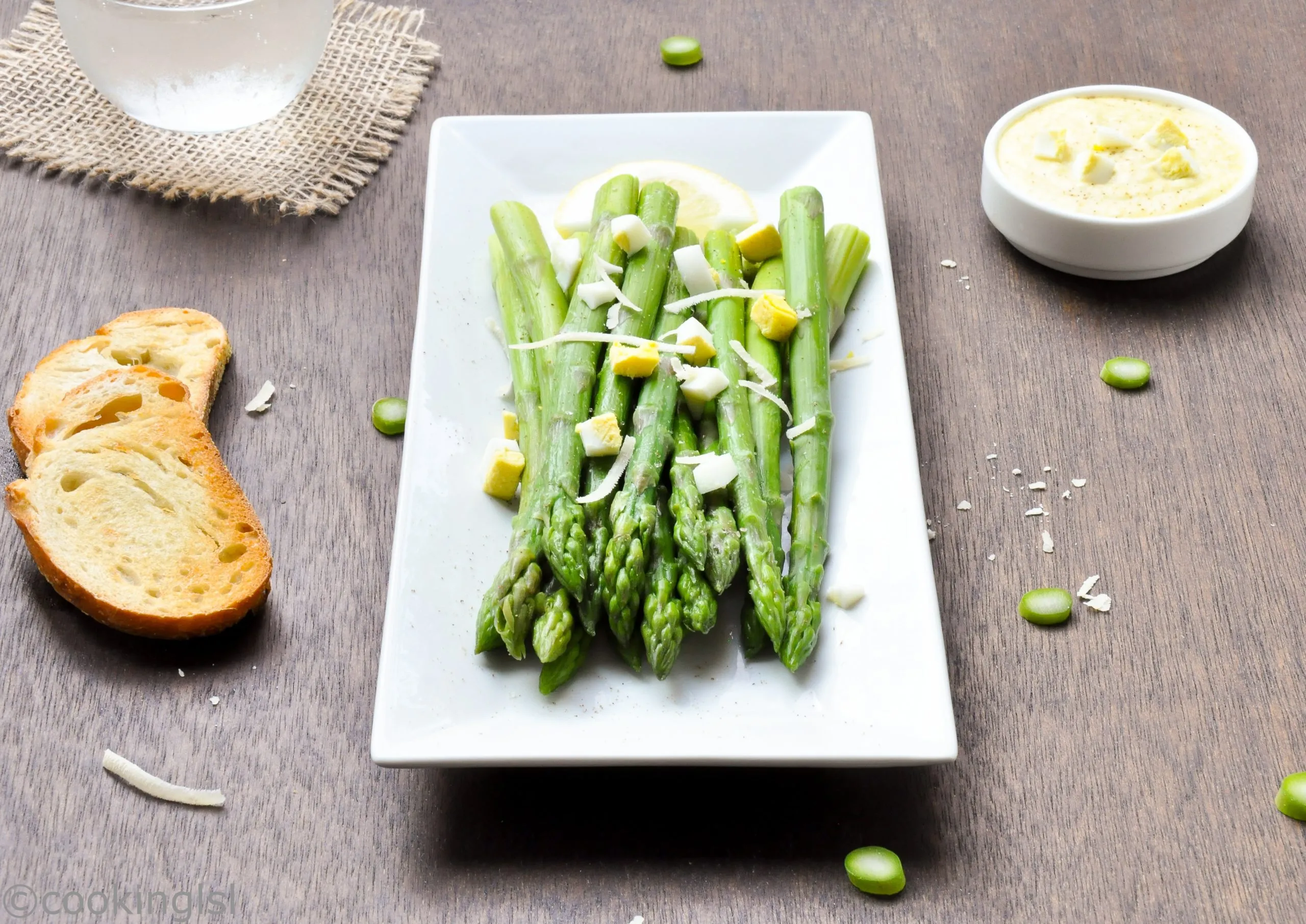 Asparagus Salad with Dijon Mustard Sauce and Chopped Eggs