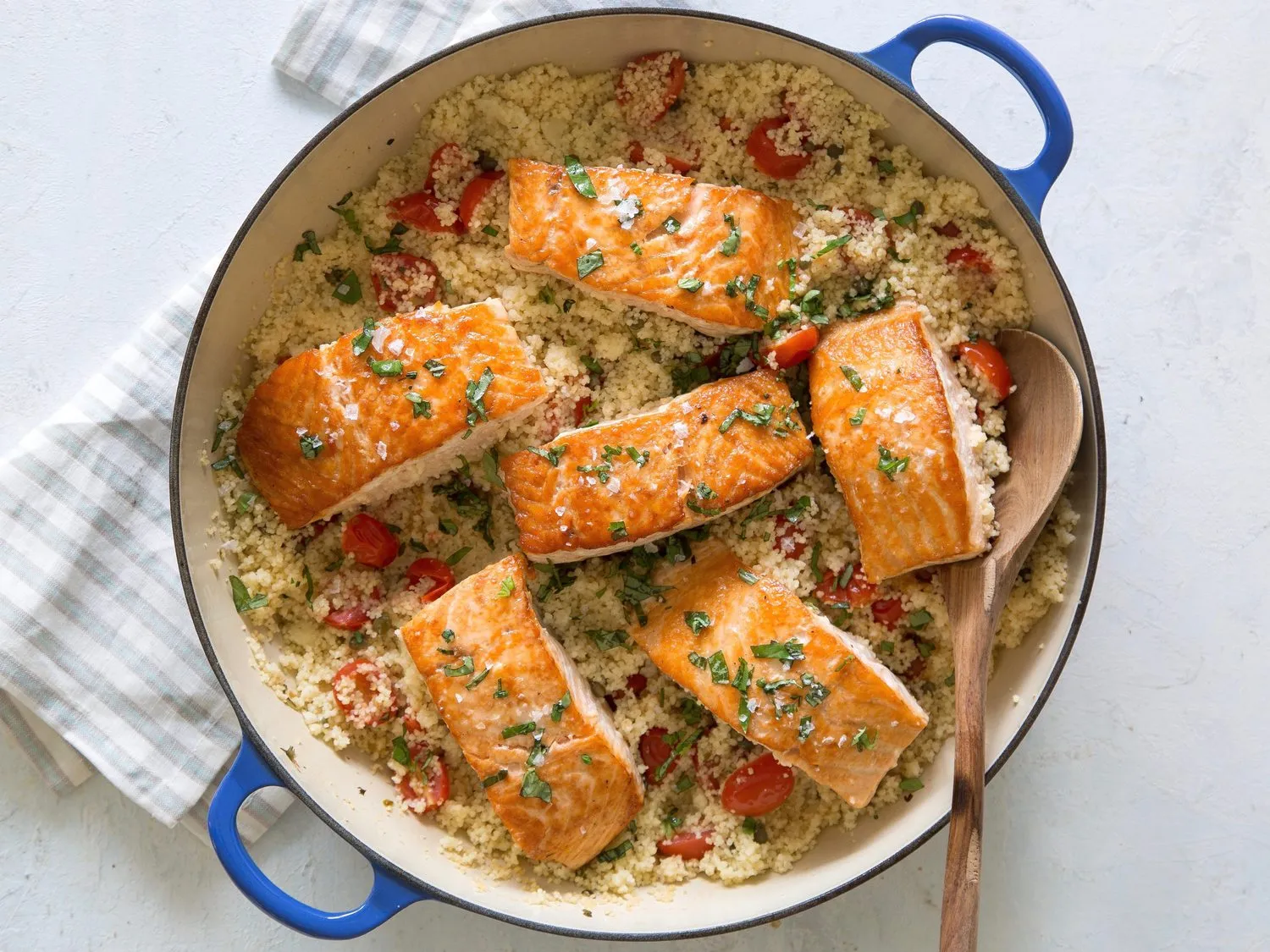 Asparagus and Smoked Salmon Couscous with Lemon Tamari Vinaigrette