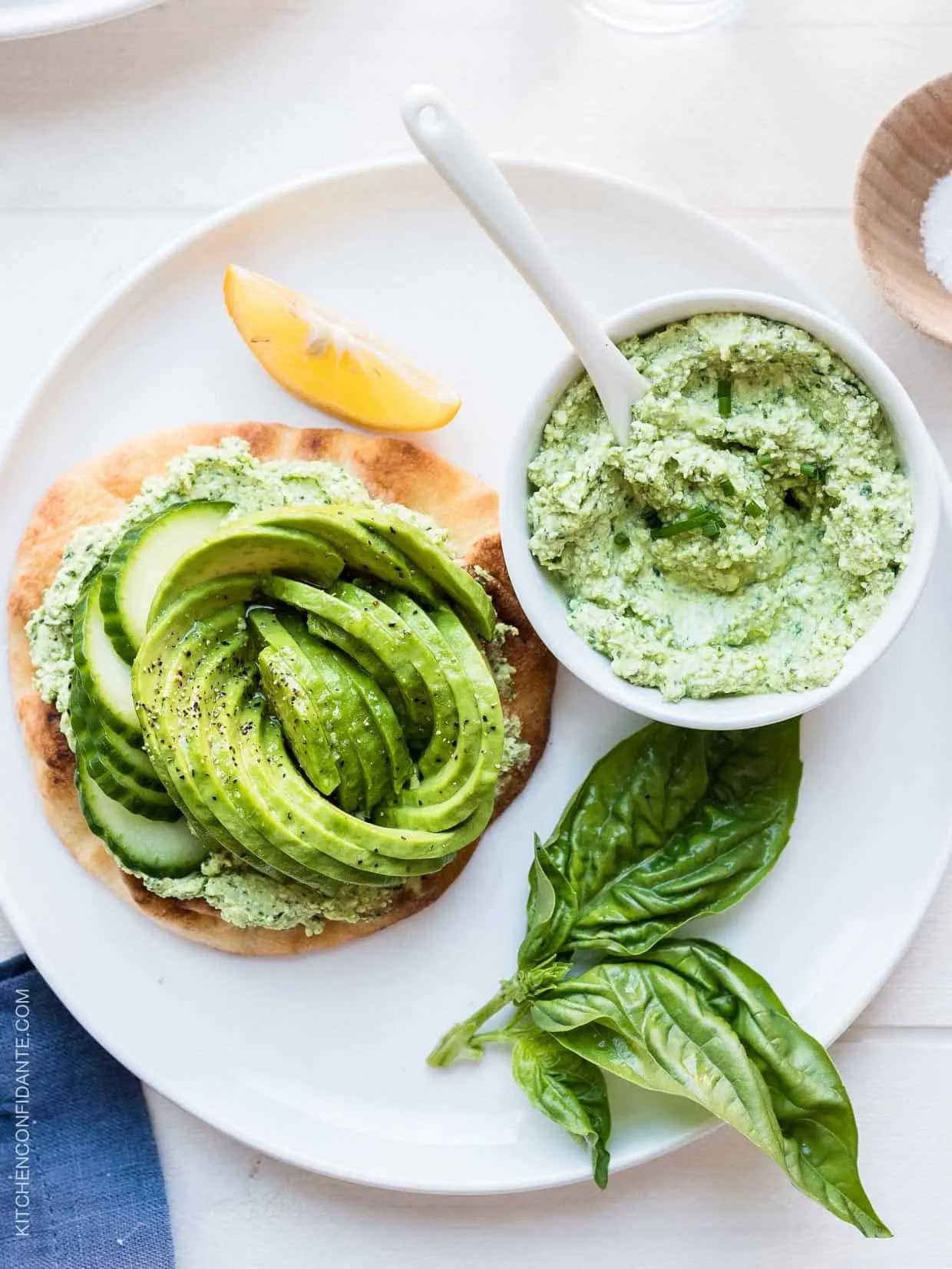 Avocado Basil Feta Spread