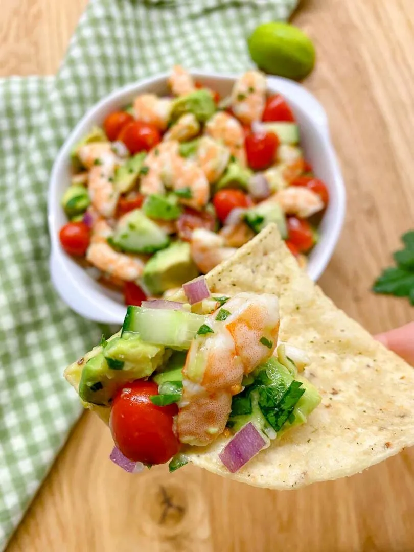 Avocado Lime Shrimp Salsa