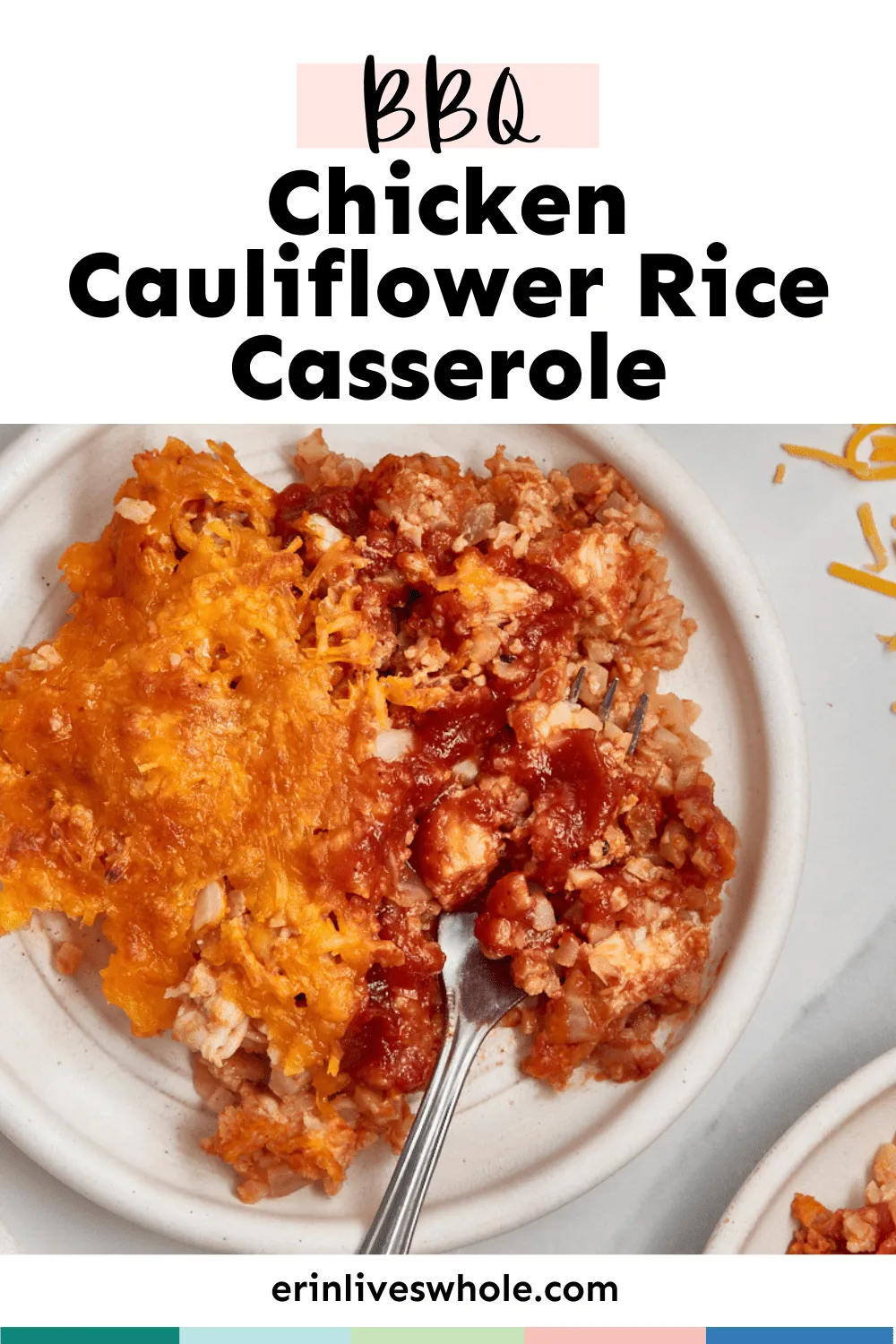 BBQ Chicken Cauliflower Rice Casserole
