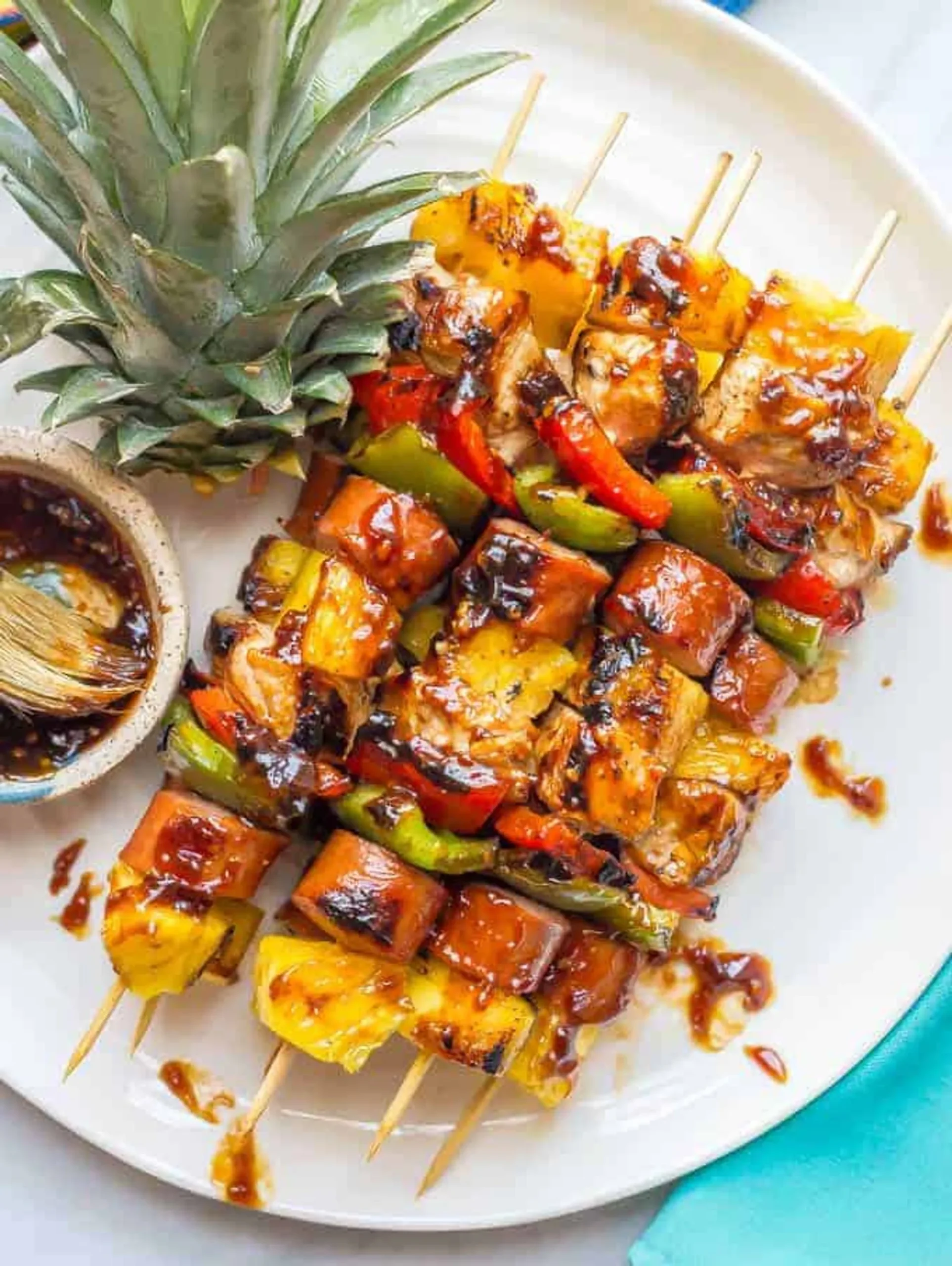 BBQ Chicken and Pineapple Skewers