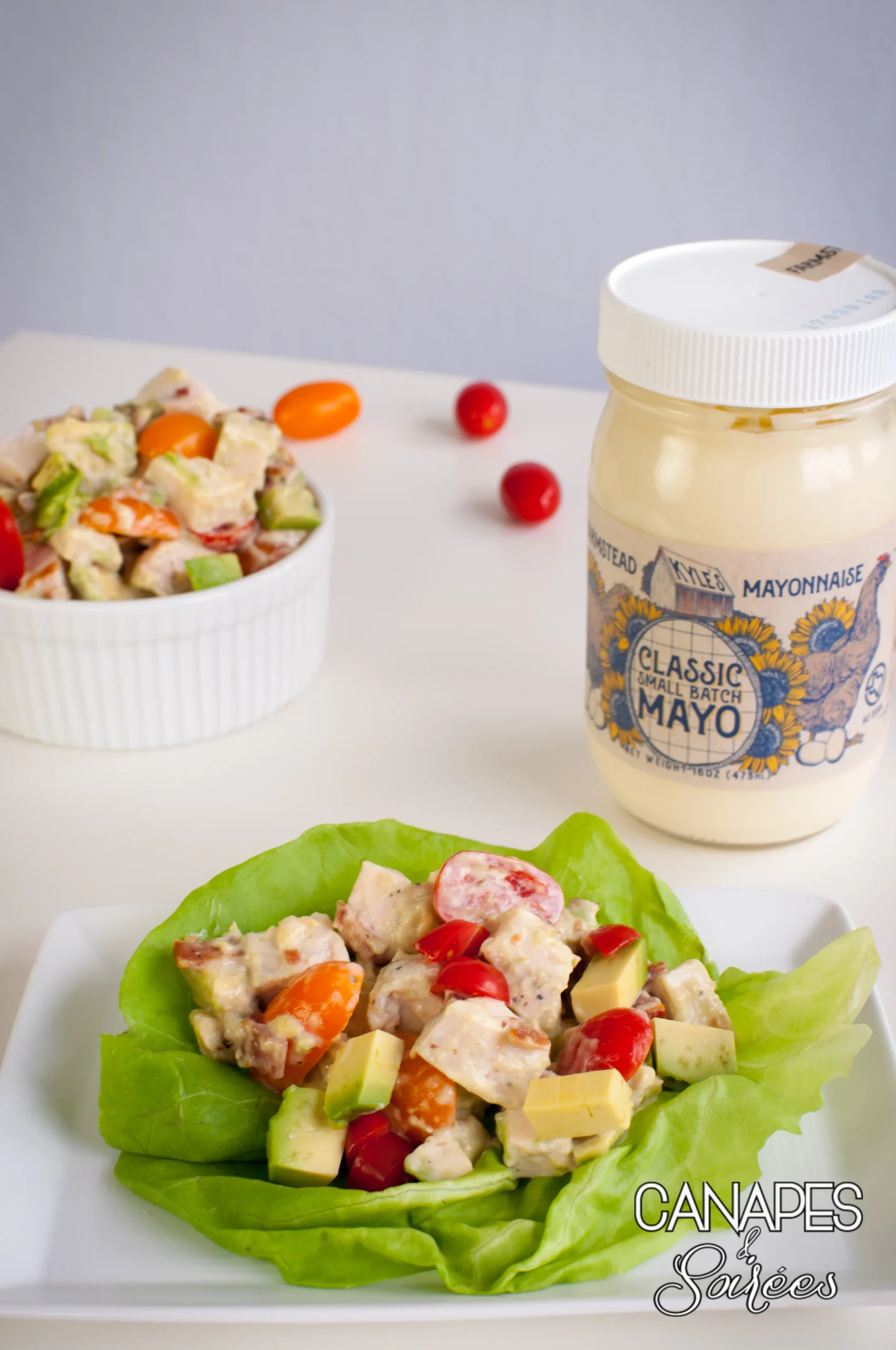BLT Chicken Salad Avocado Cups