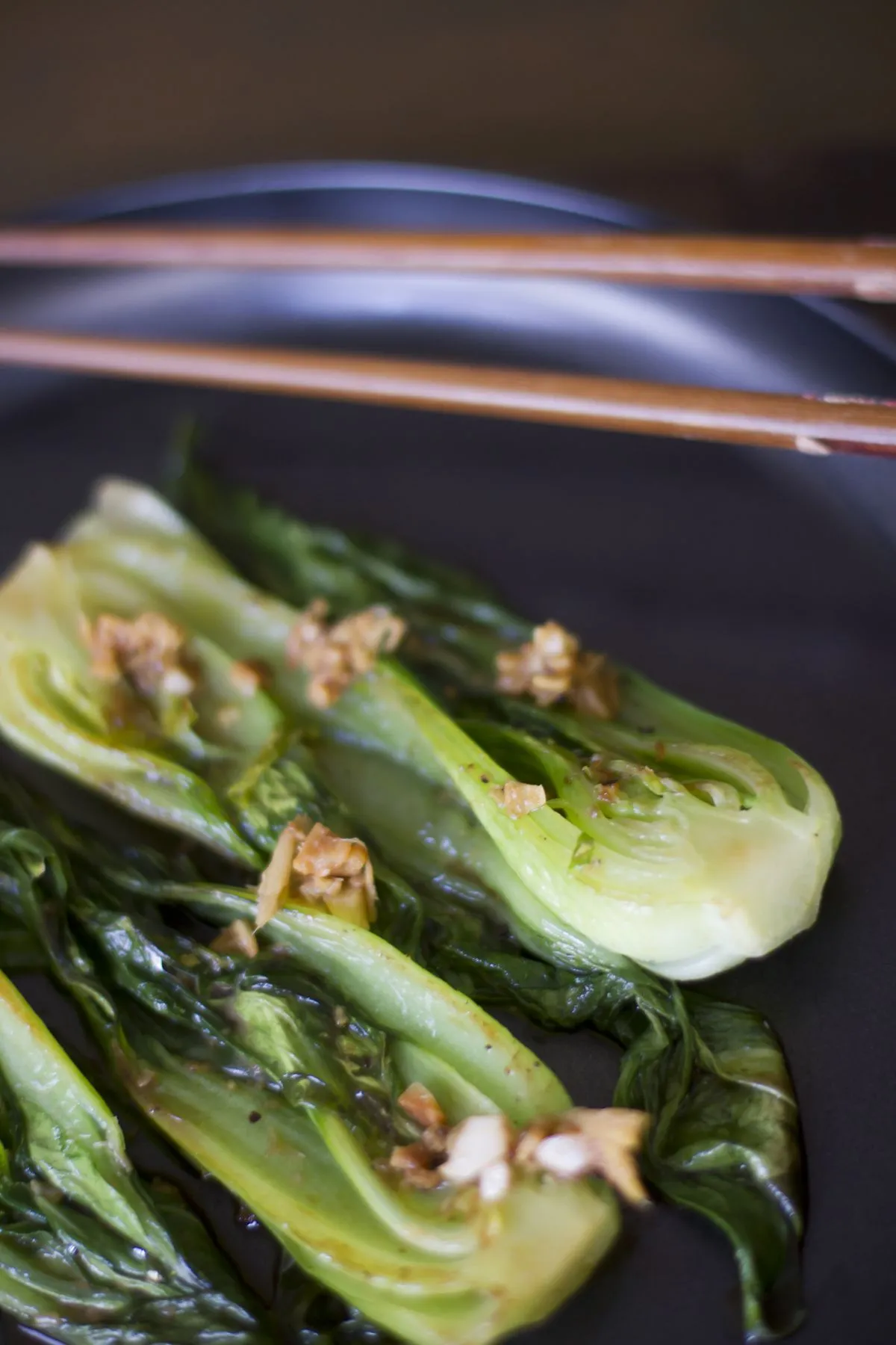 Baby Bok Choy Steamed with Orange Zest and Ginger