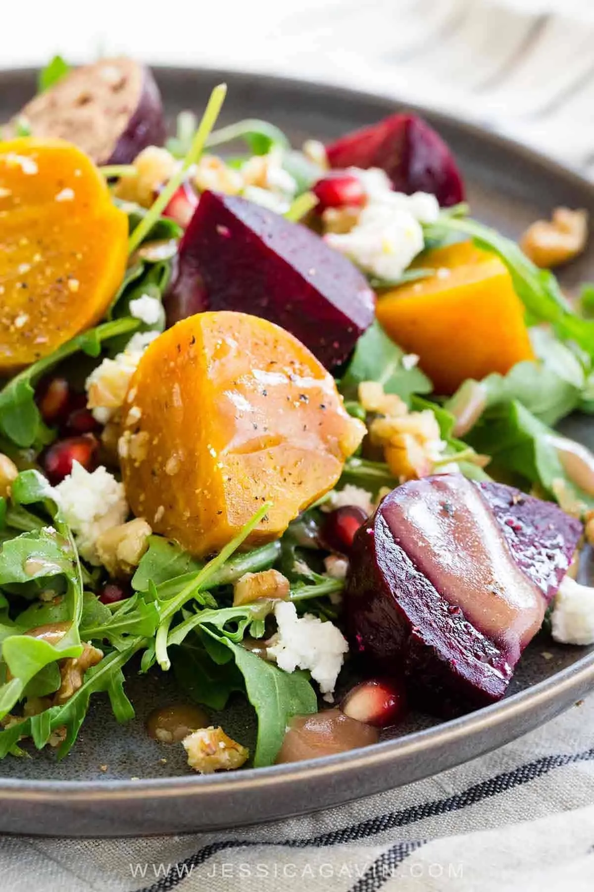 Baby Greens with Goat Cheese, Beets, and Nuts