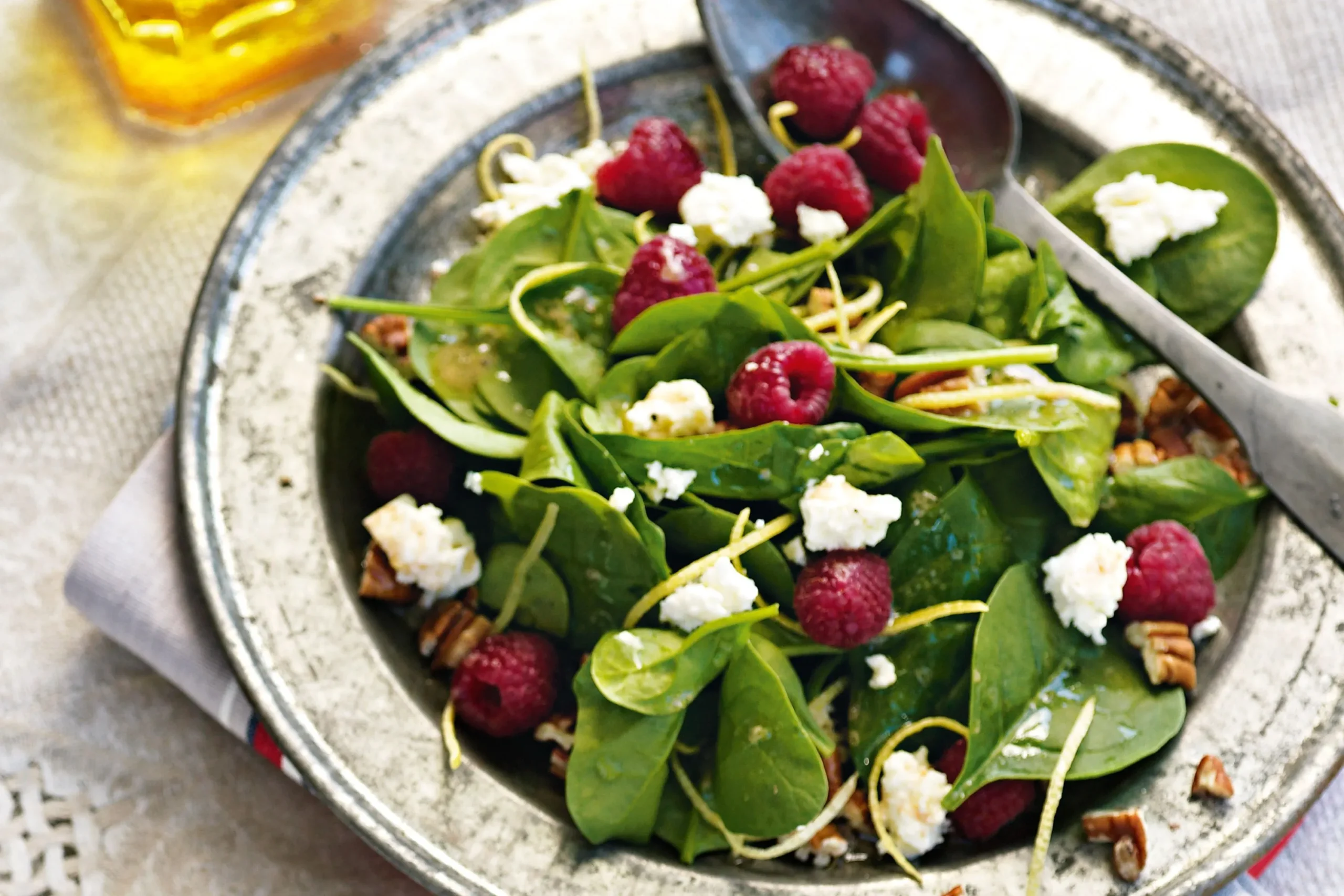 Baby Spinach and Raspberry Salad