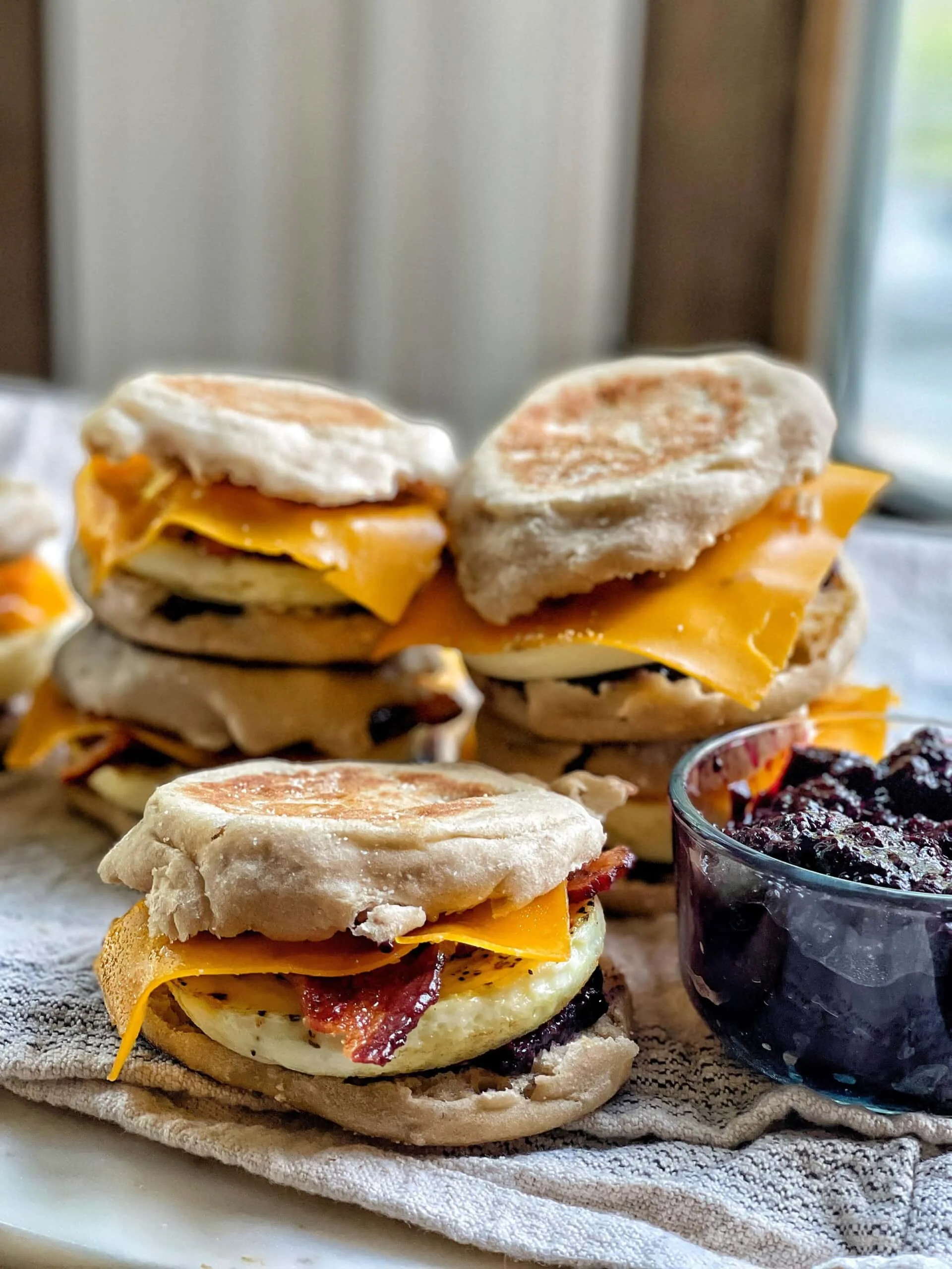 Bacon Jam Breakfast Sandwich with Fried Egg