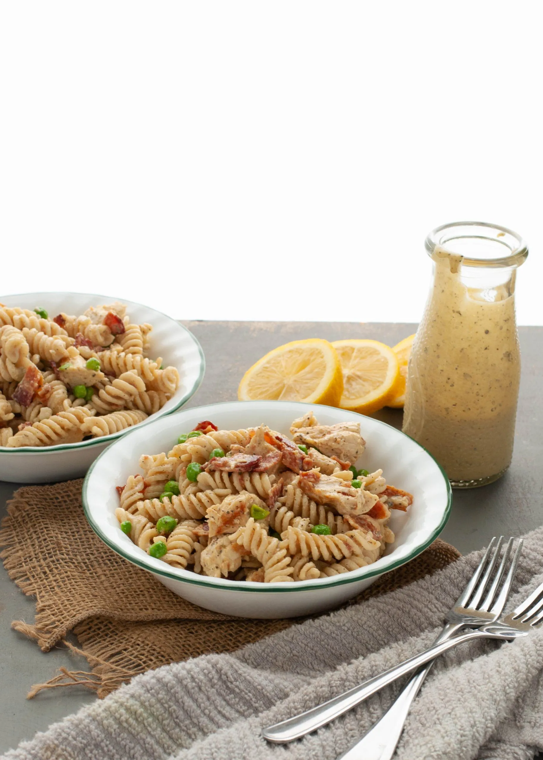 Bacon Pea Lemon Pasta Salad