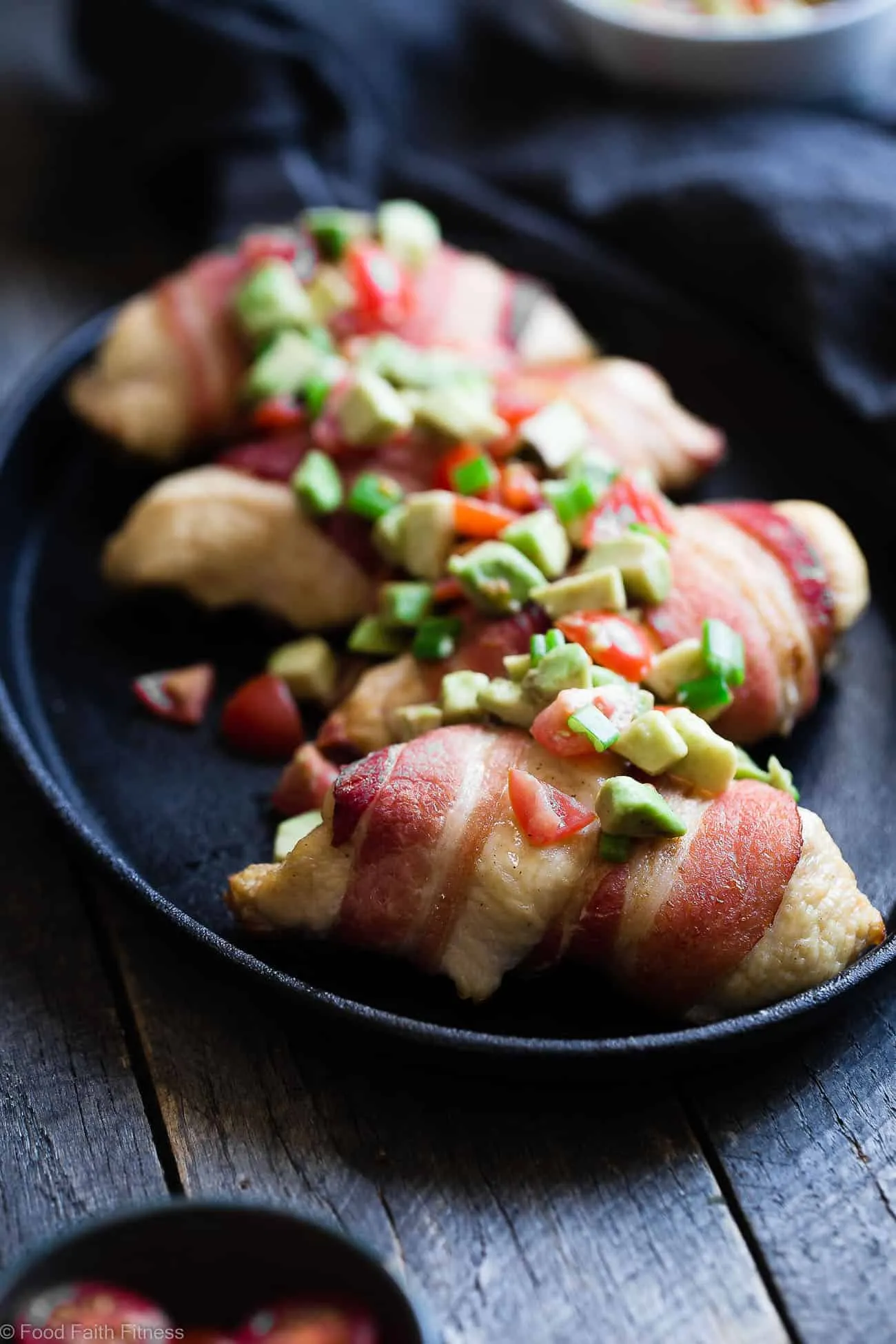 Bacon Wrapped Chicken with Avocado Salsa