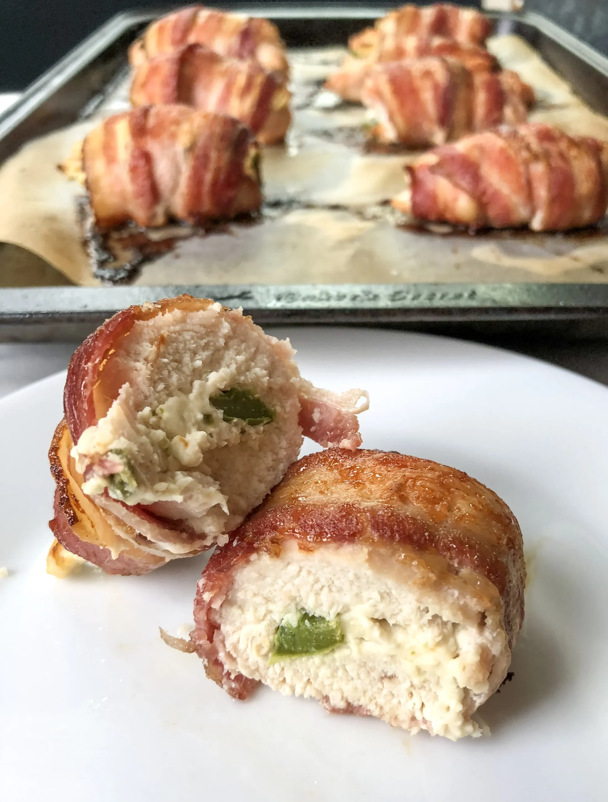 Bacon Wrapped Jalapeno Popper Chicken