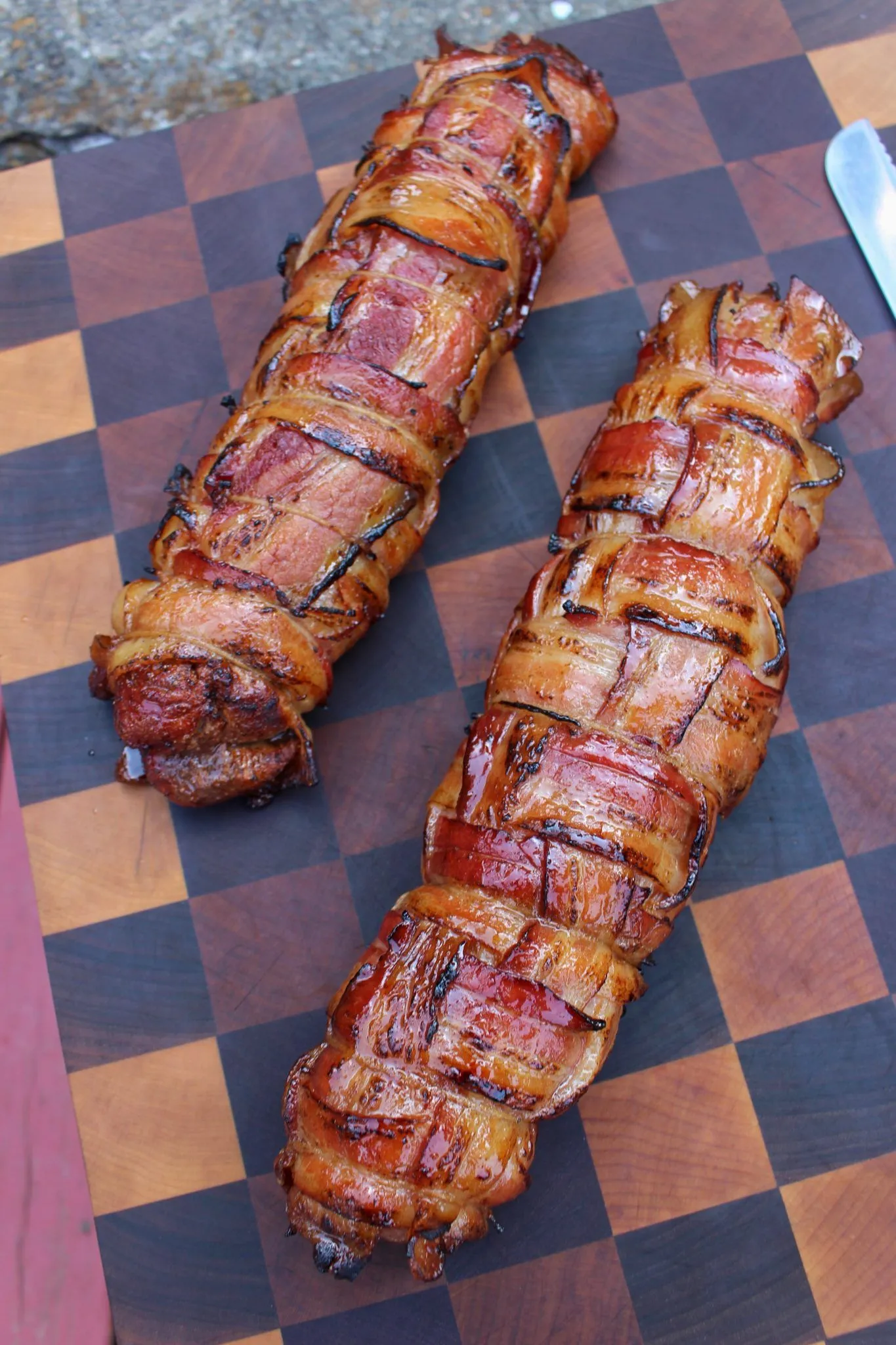 Bacon Wrapped Maple Glazed Pork Loin