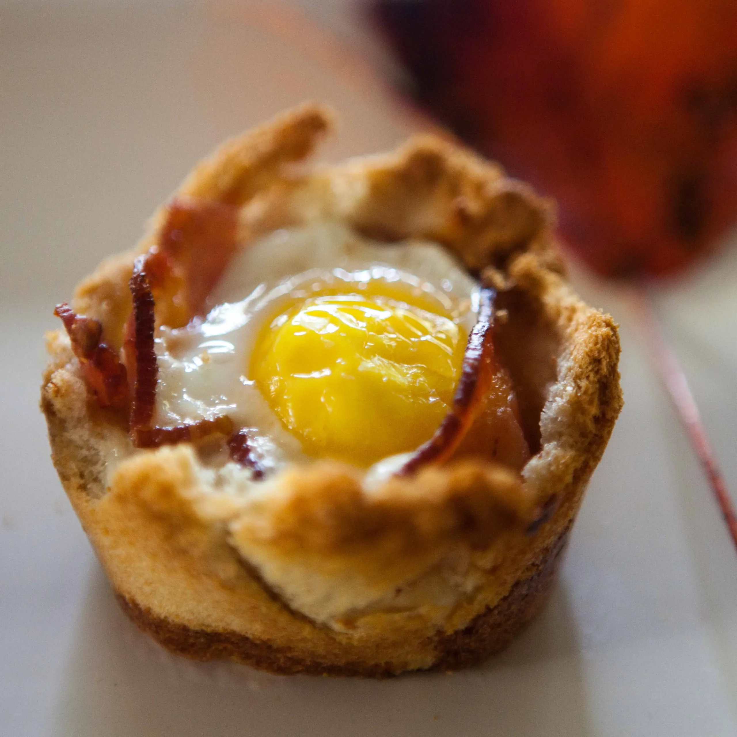 Bacon and Egg Toast Cups
