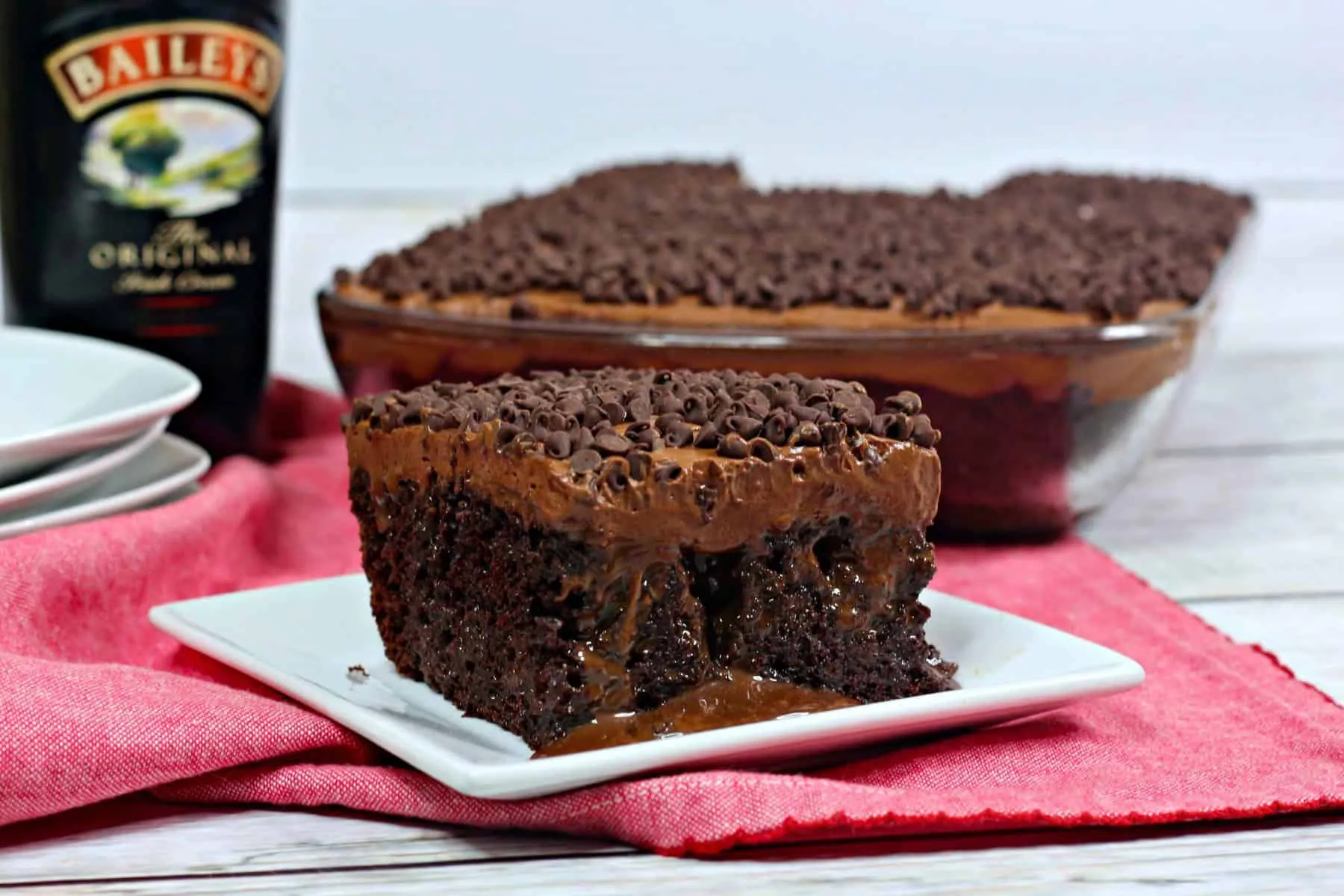 Baileys Chocolate Poke Cake