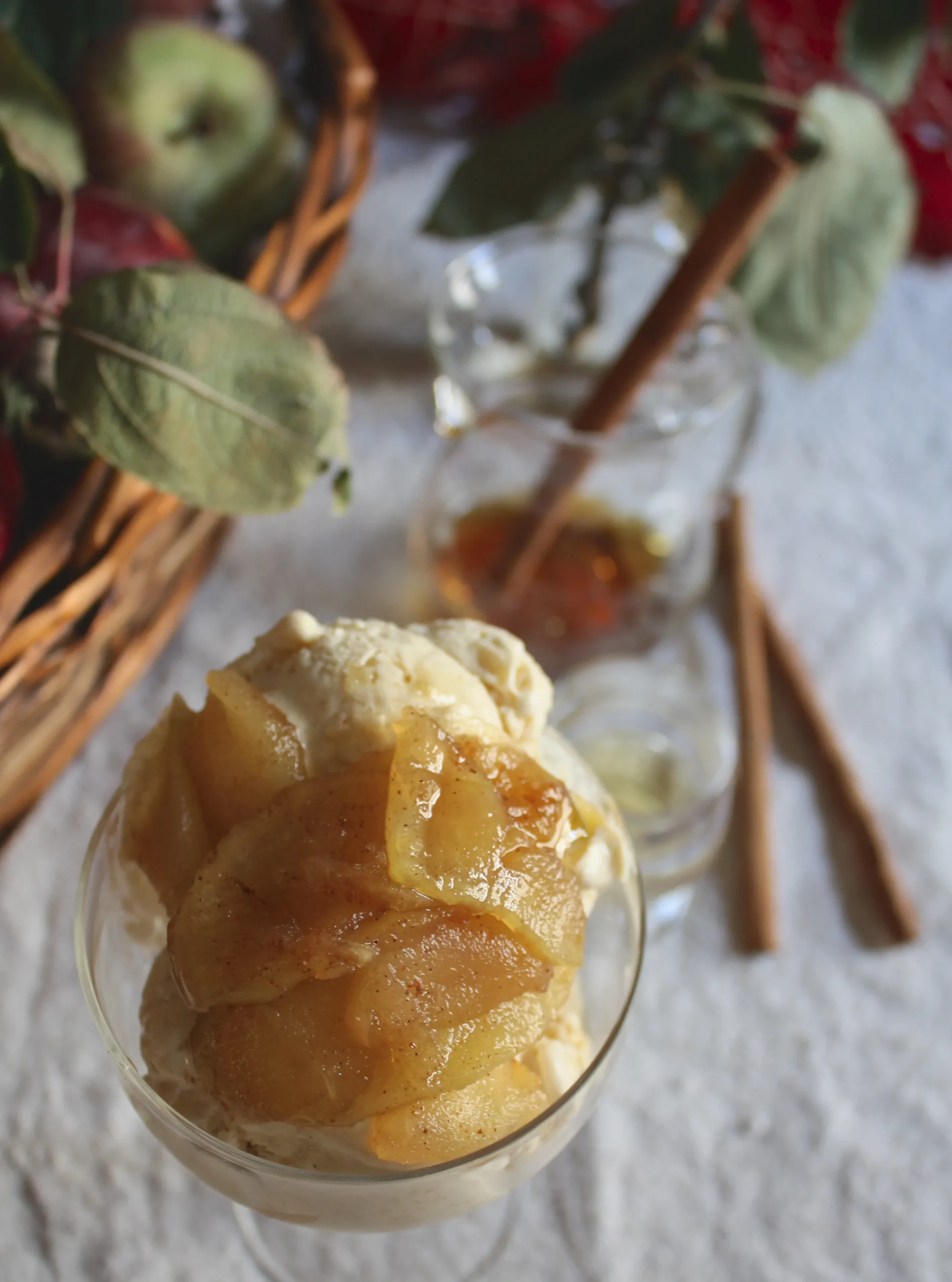 Baked Apple and Bourbon Ice Cream