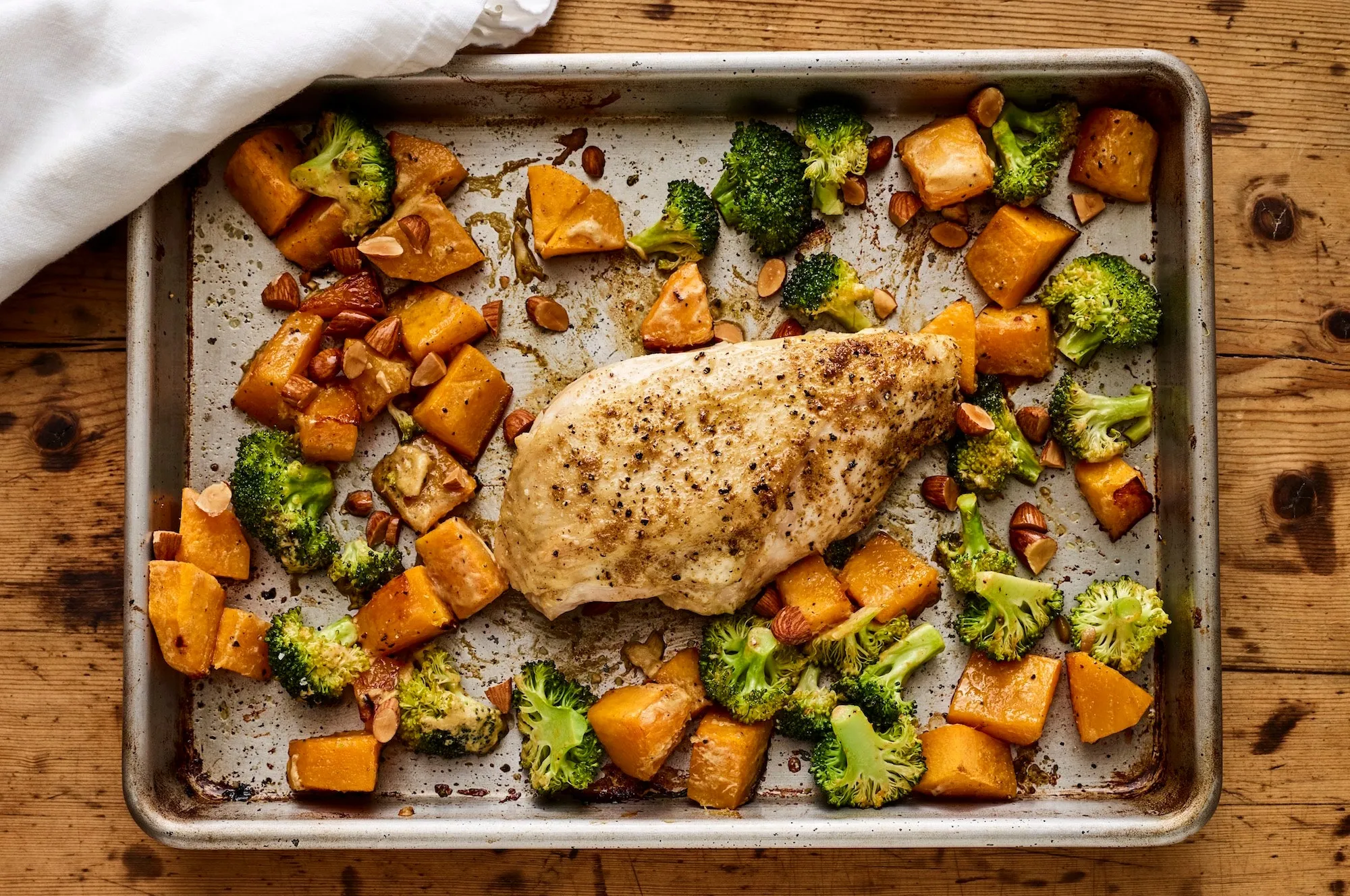 Baked Butternut Squash with Grilled Chicken Breast