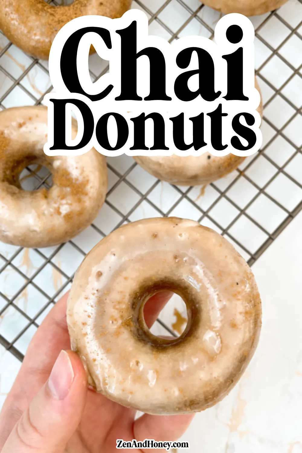 Baked Chai Donuts with Bourbon Glaze