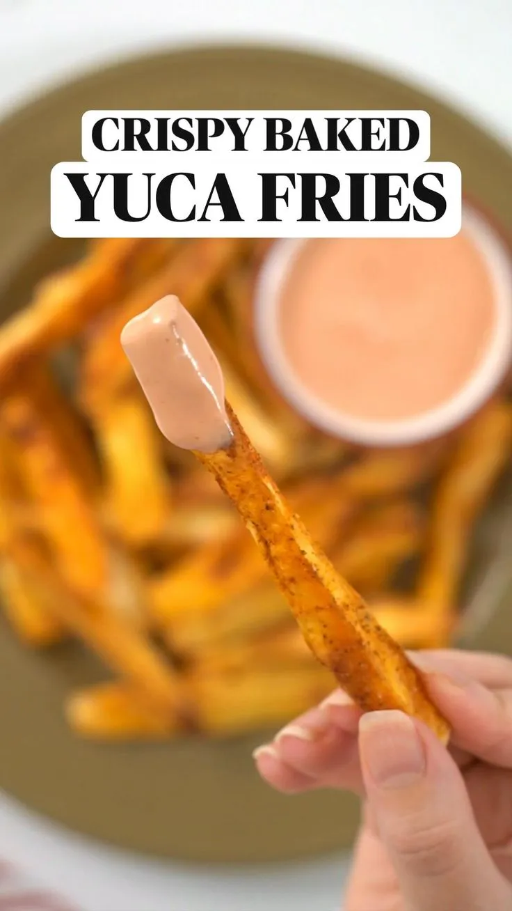 Baked Crispy Cassava Fries (Yuca Fries)