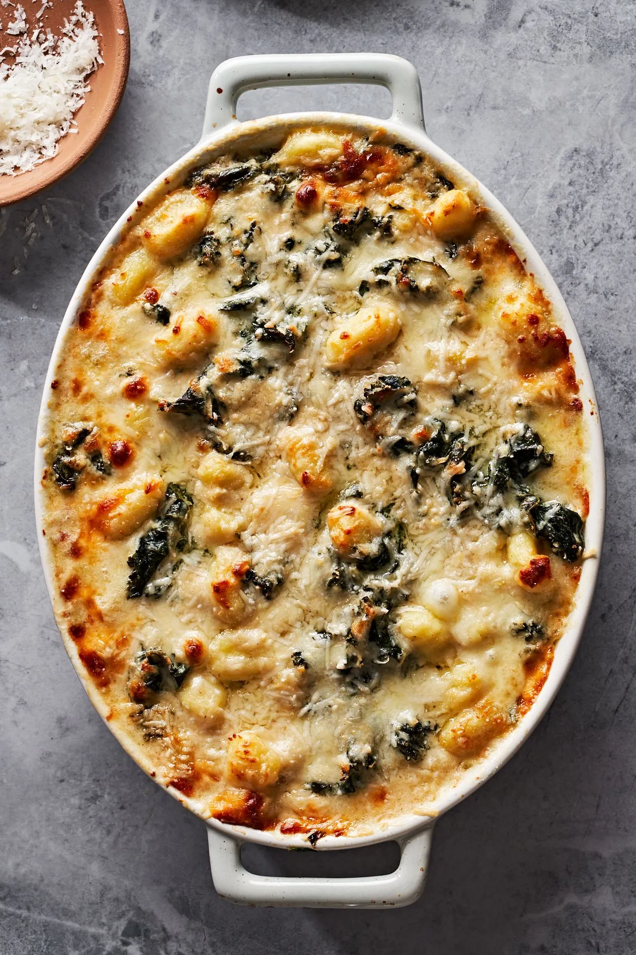 Baked Gnocchi with Kale and Fresh Mozzarella