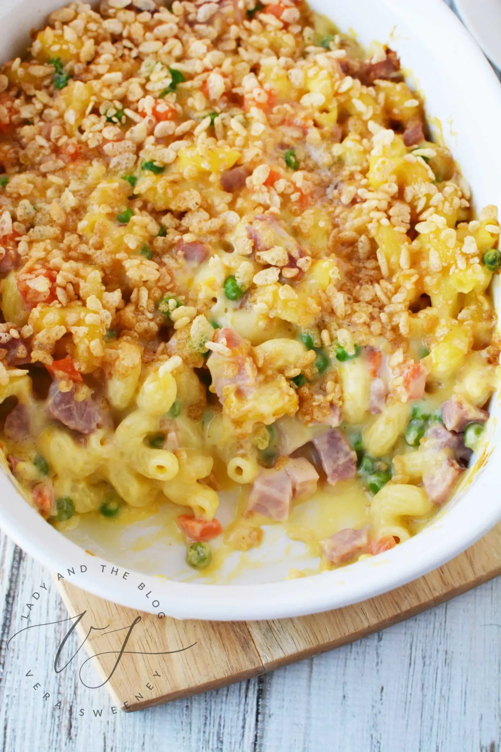 Baked Ham Cheese Pasta Casserole