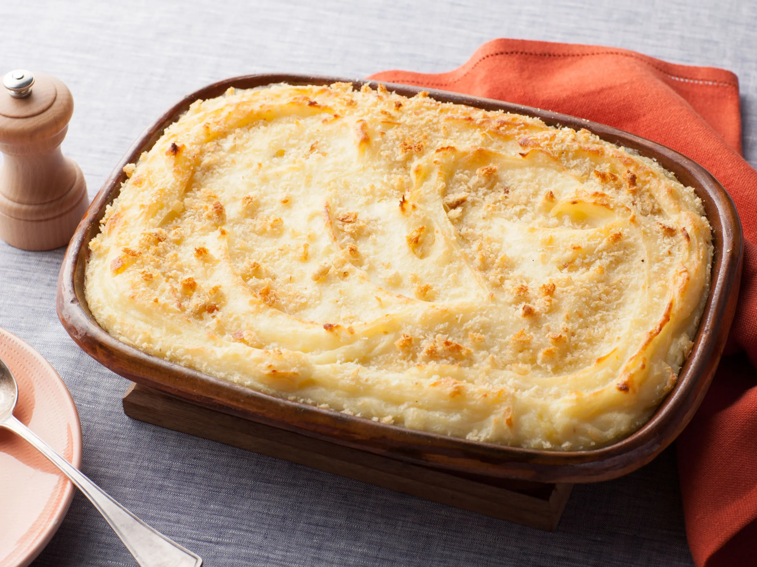 Baked Mashed Potatoes with Parmesan