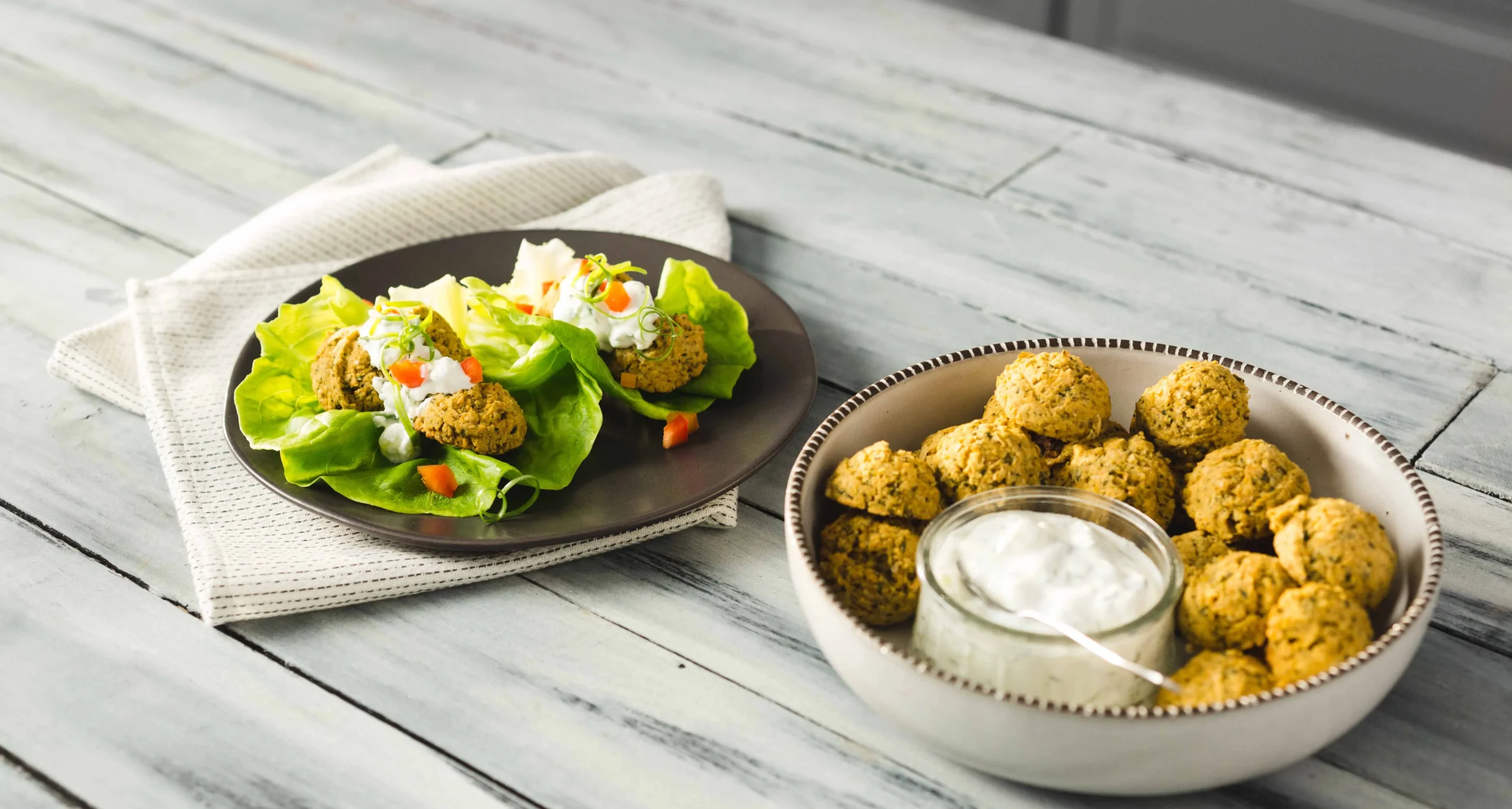 Baked Mini Falafel Salad